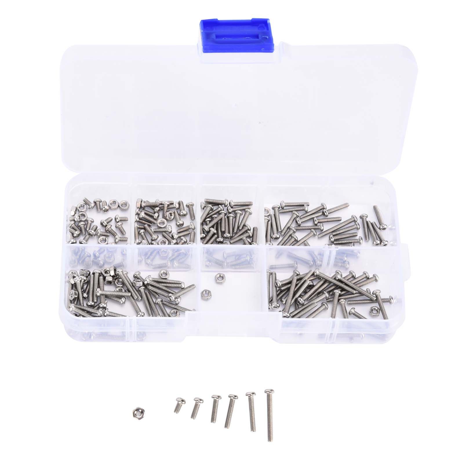 230Pcs Screw Nut Combination Set Stainless Steel M2 Small Volume Tool Accessories230Pcs - Image 5