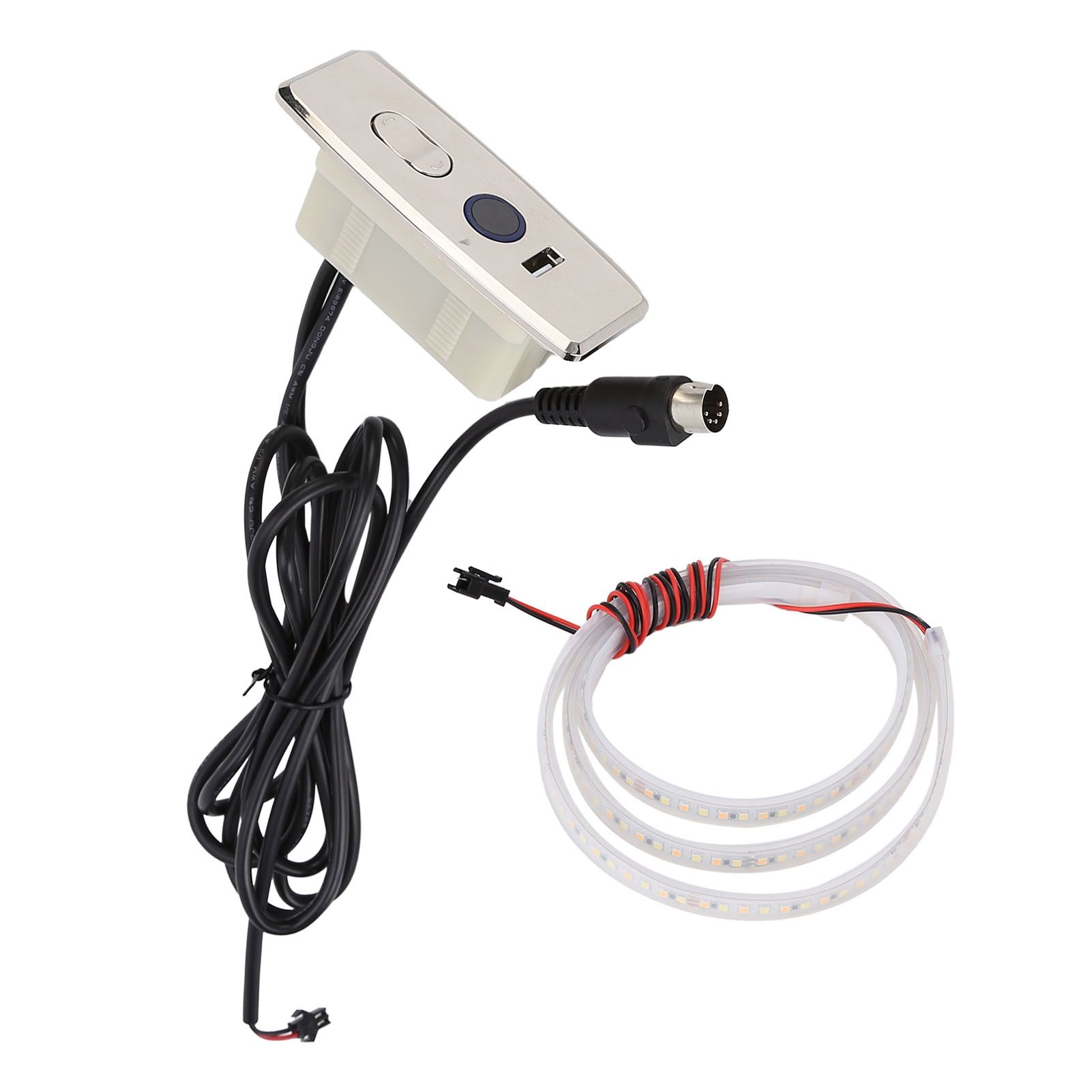 5 Pin Power Recliner Switch Brushed DC 3 Button Straight Sofa Controller with 1m Light Strip - Image 4
