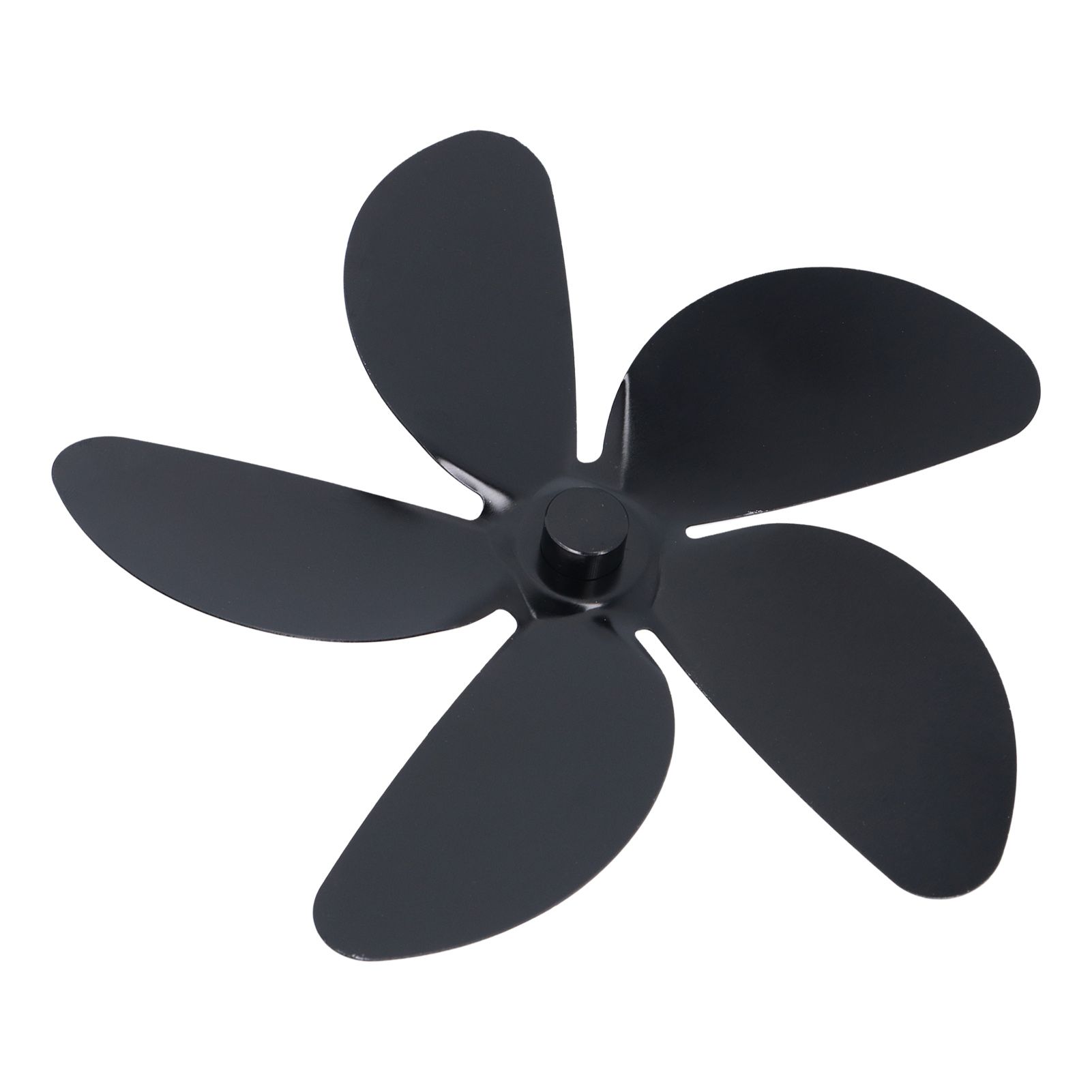 Fan Blade Replacement Fireplace Aluminum Alloy Blade Black Universal Stove Fan Blade5 Blade - Image 2