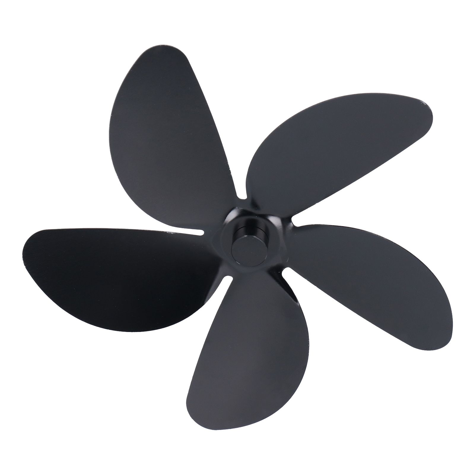 Fan Blade Replacement Fireplace Aluminum Alloy Blade Black Universal Stove Fan Blade5 Blade - Image 3