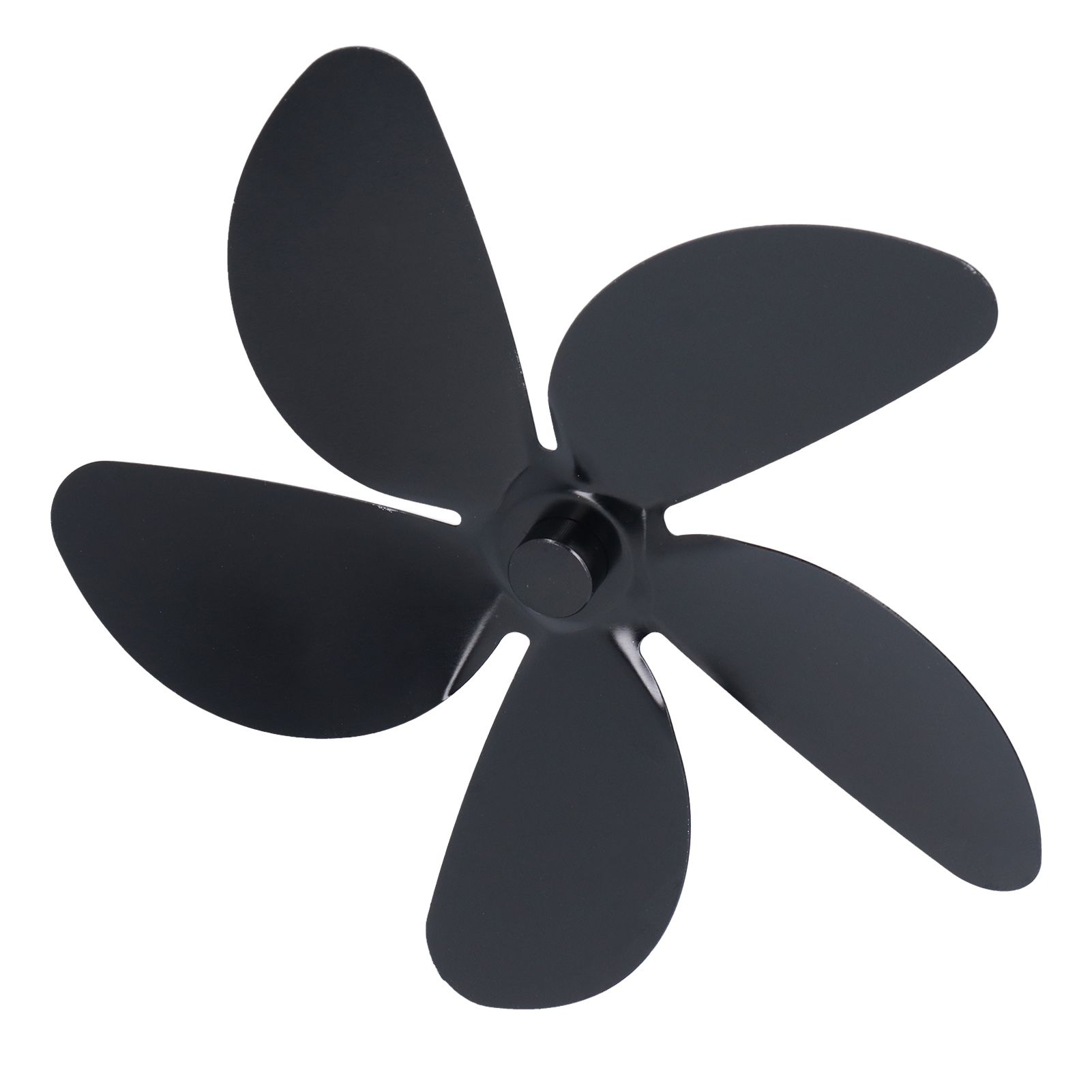 Fan Blade Replacement Fireplace Aluminum Alloy Blade Black Universal Stove Fan Blade5 Blade - Image 4