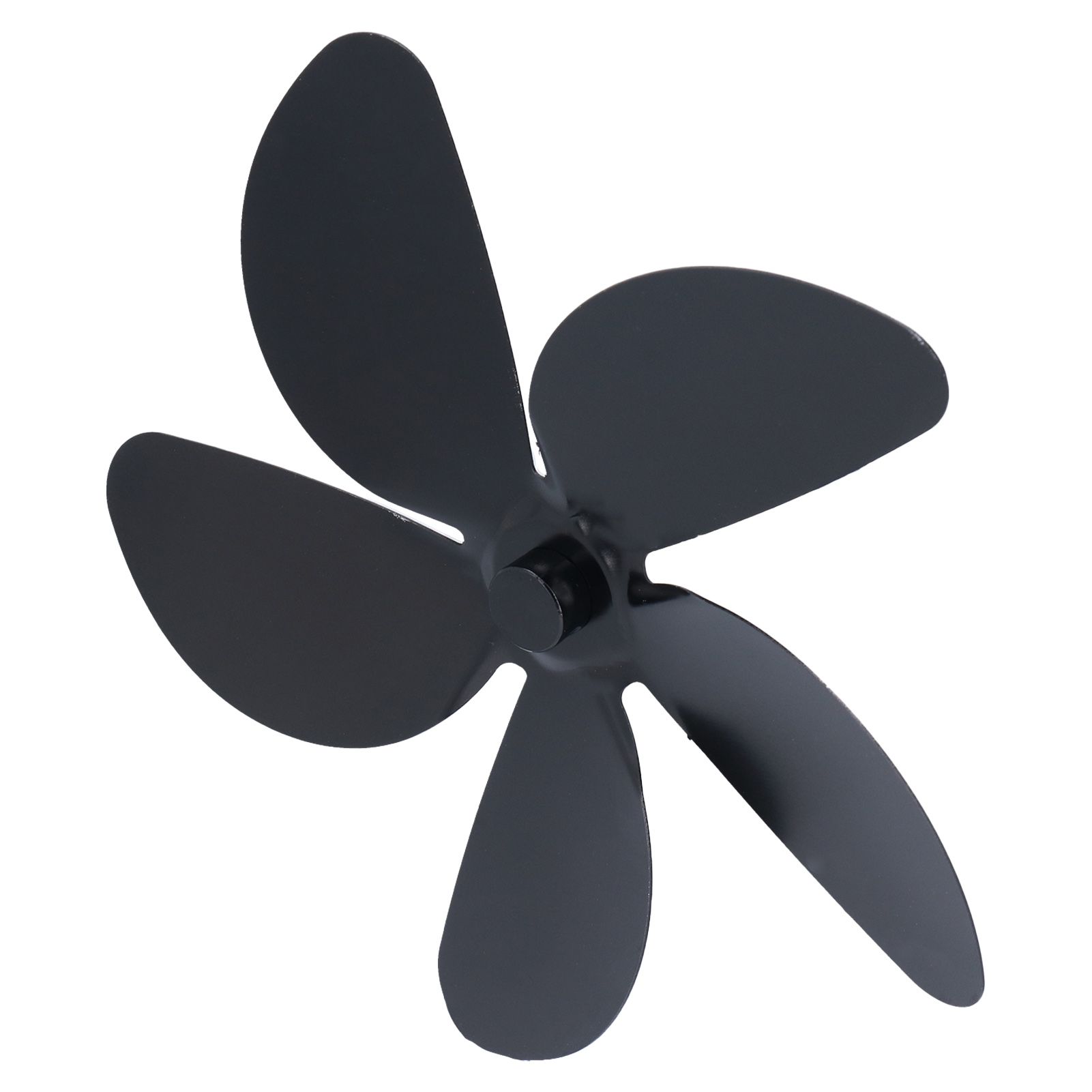 Fan Blade Replacement Fireplace Aluminum Alloy Blade Black Universal Stove Fan Blade5 Blade - Image 5
