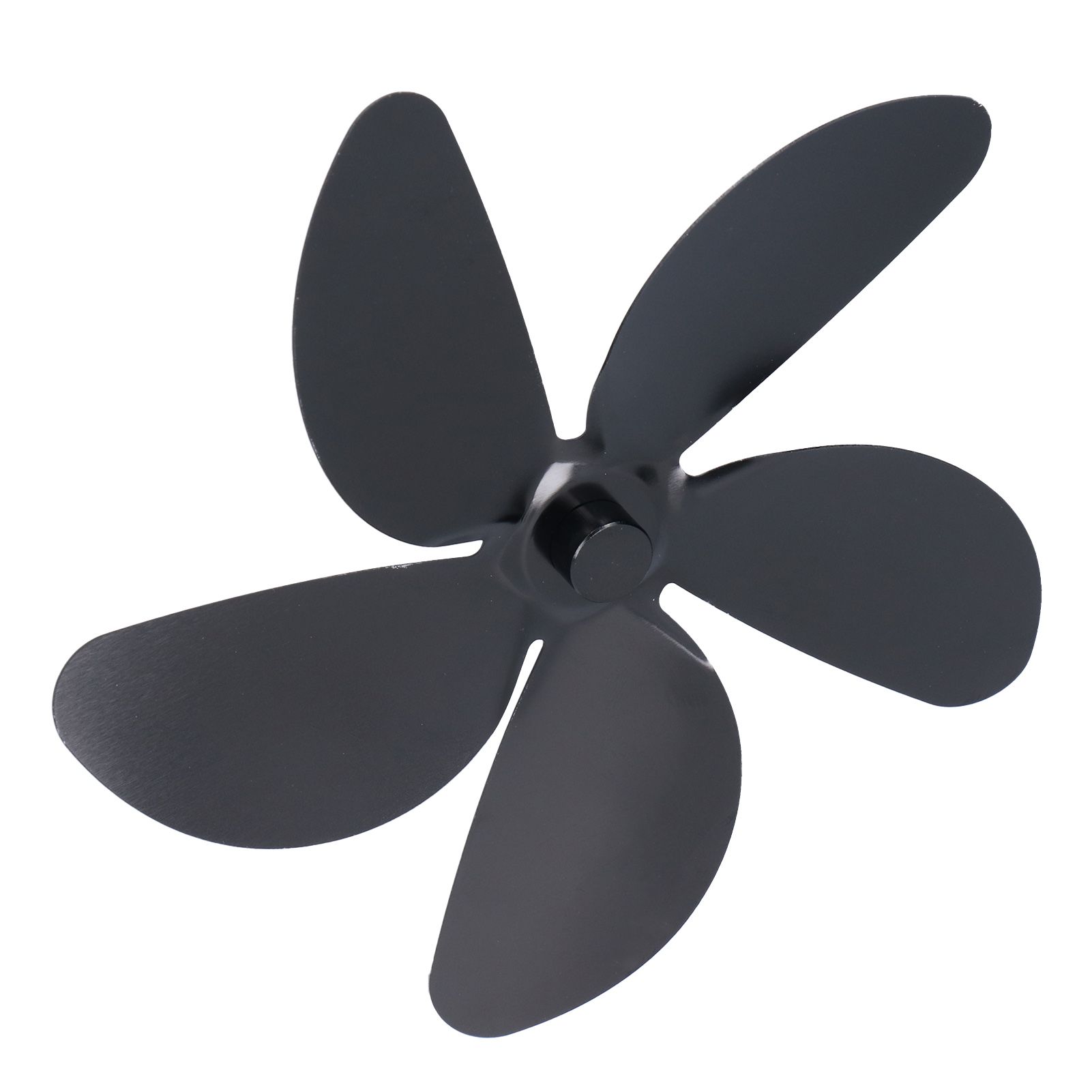Fan Blade Replacement Fireplace Aluminum Alloy Blade Black Universal Stove Fan Blade5 Blade - Image 6