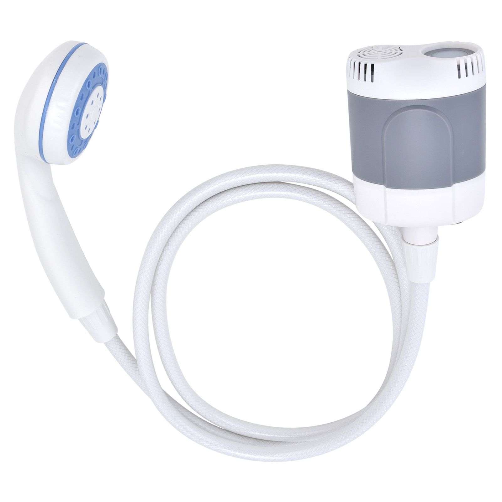 Portable Outdoor Shower Set Camping Shower Pump Handheld Sprayer for Hiking Traveling USB Charging(GrayWhite ) - Image 3