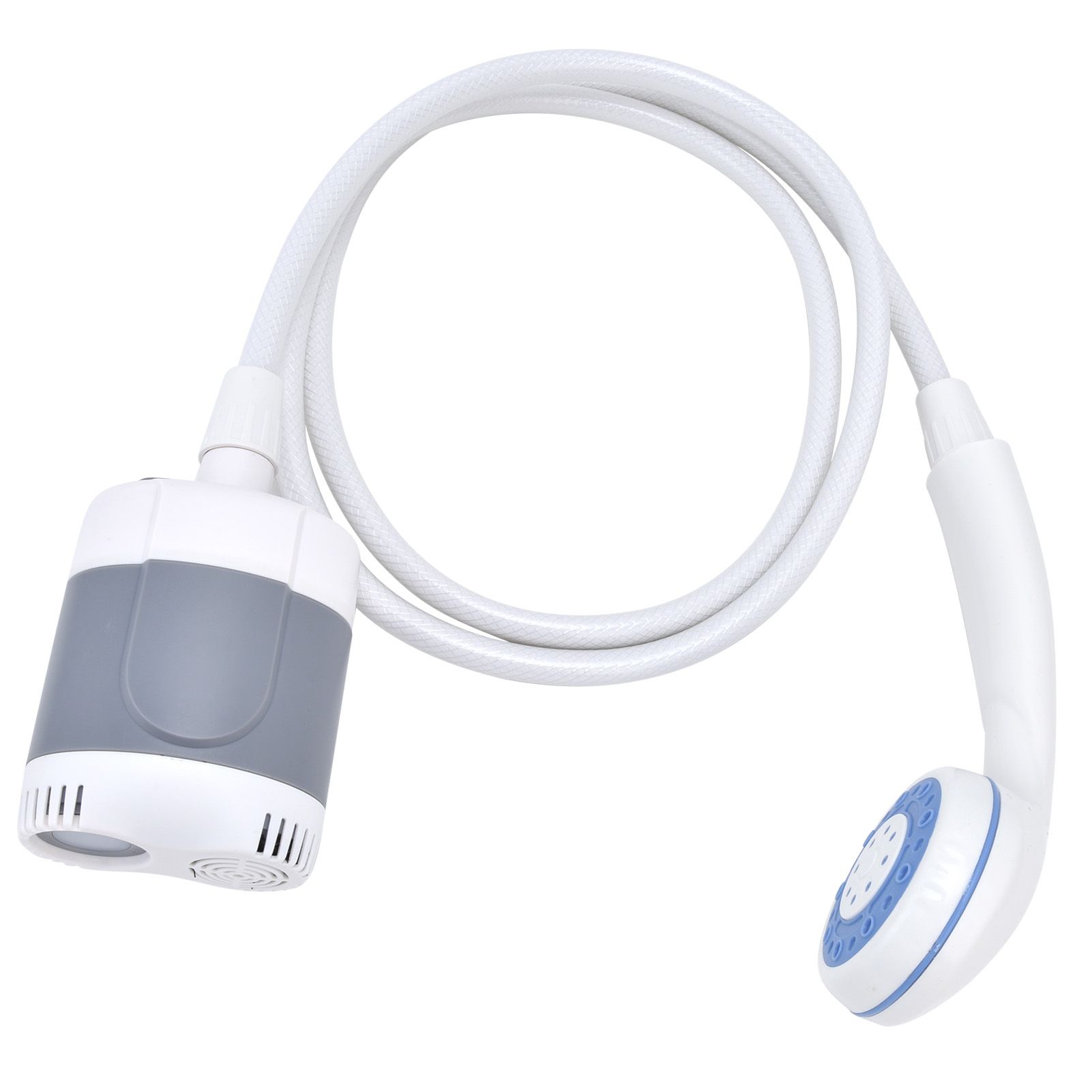 Portable Outdoor Shower Set Camping Shower Pump Handheld Sprayer for Hiking Traveling USB Charging(GrayWhite ) - Image 4