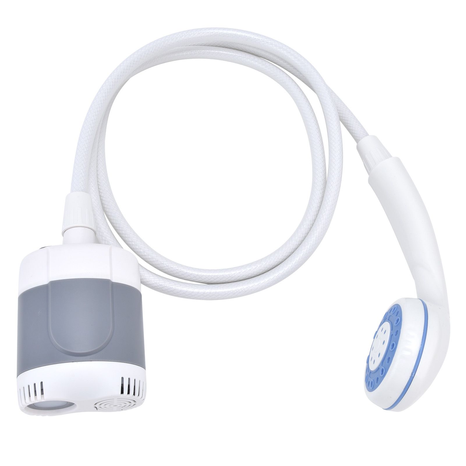 Portable Outdoor Shower Set Camping Shower Pump Handheld Sprayer for Hiking Traveling USB Charging(GrayWhite ) - Image 6