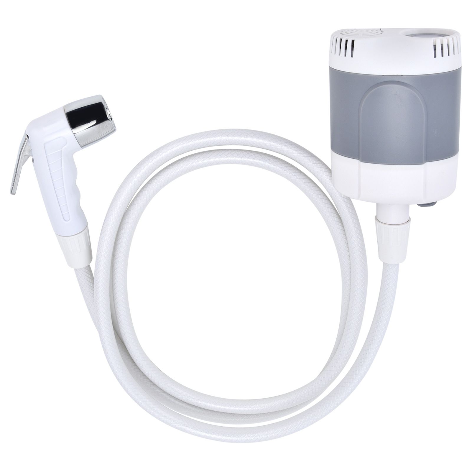 Portable Outdoor Shower Set Camping Shower Pump Handheld Sprayer for Hiking Traveling USB Charging(GrayWhite ) - Image 7