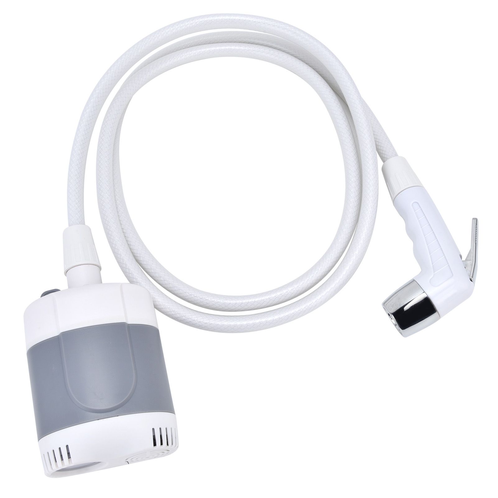 Portable Outdoor Shower Set Camping Shower Pump Handheld Sprayer for Hiking Traveling USB Charging(GrayWhite ) - Image 8