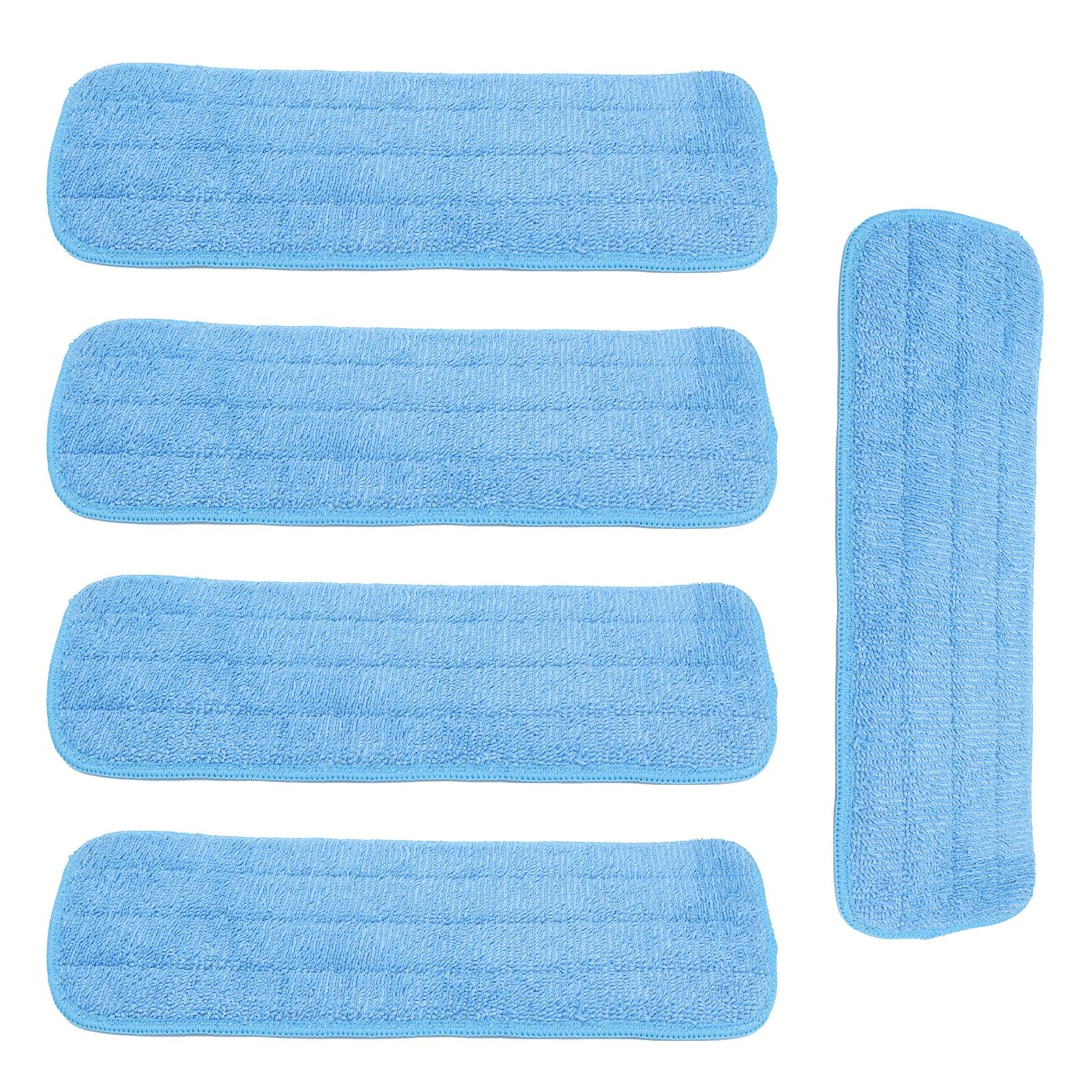 5PCS Microfiber Flat Mop Pad Mopping Cleaning Cloth Replacement for 14x41cm Hook and Loop Mop Universal - Image 1