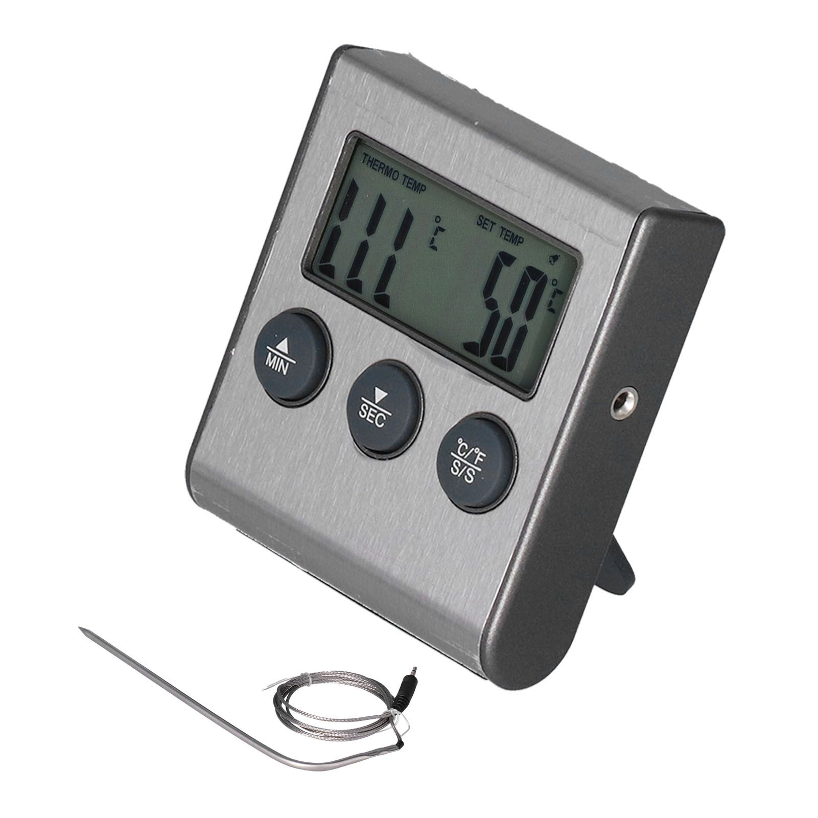 Magnet Design Barbecue Thermometer Food Meat Temperature Meter with Alarm Function for Kitchen - Image 1