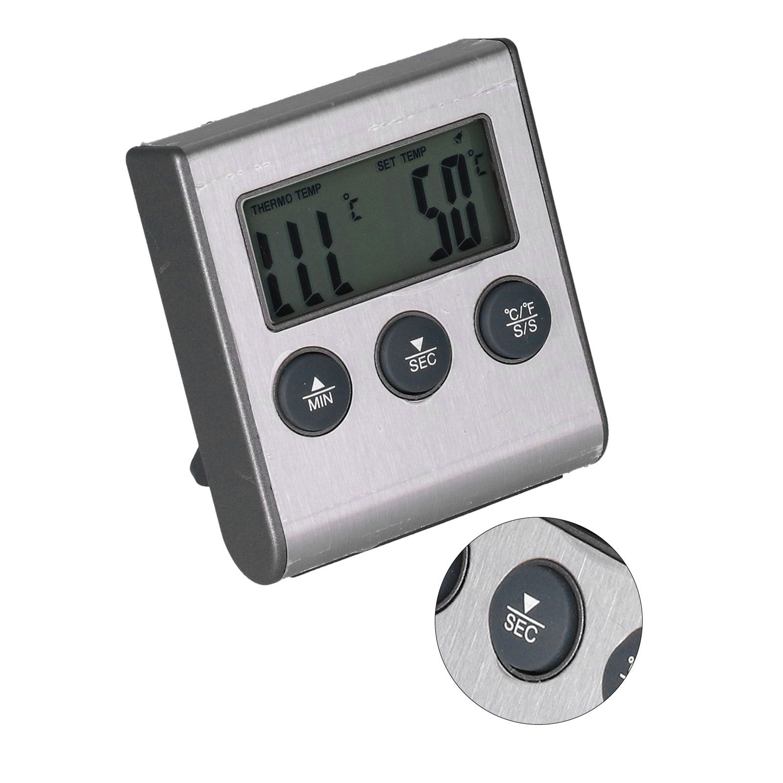Magnet Design Barbecue Thermometer Food Meat Temperature Meter with Alarm Function for Kitchen - Image 6