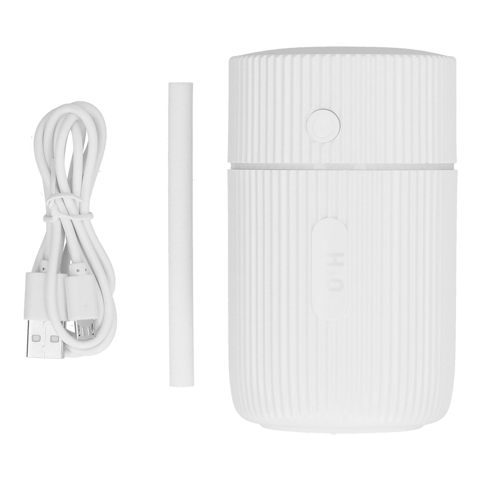 Mini Humidifier with Colorful Light Desktop Humidifier USB Powered for Car Office Room BedroomWhite - Image 1