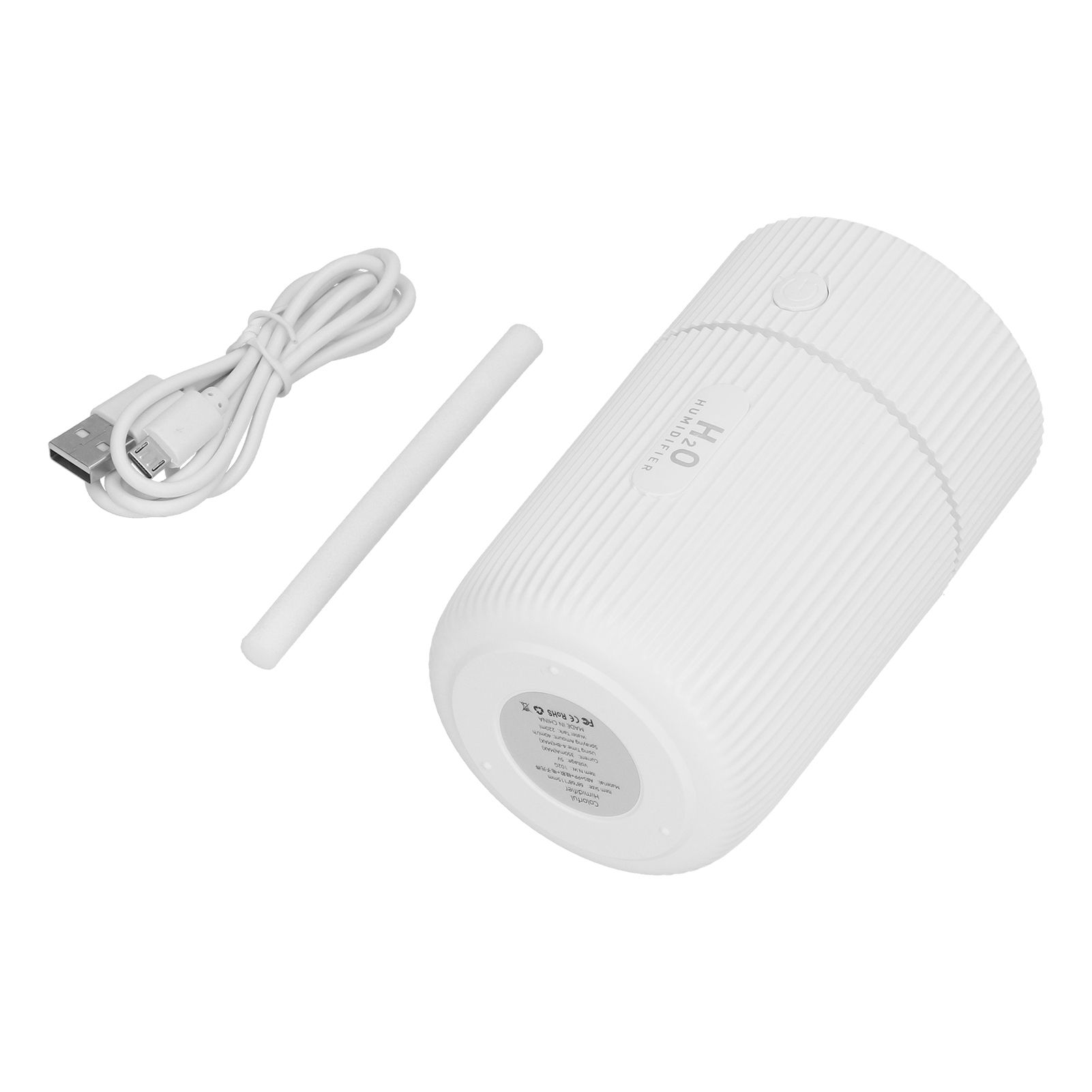 Mini Humidifier with Colorful Light Desktop Humidifier USB Powered for Car Office Room BedroomWhite - Image 6