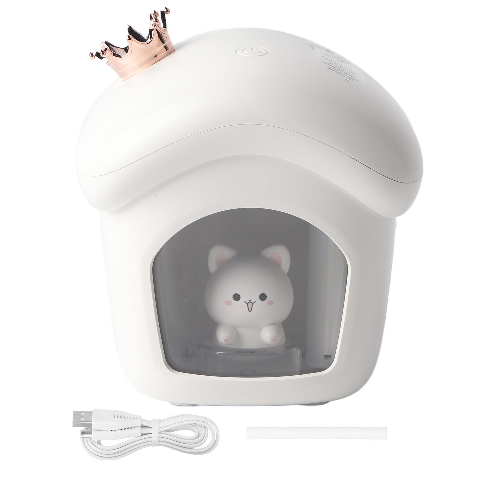 Air Humidifier USB Charging 2 Gears Smart Portable Desk Humidifier with 350ml Visible Water TankWhite - Image 1