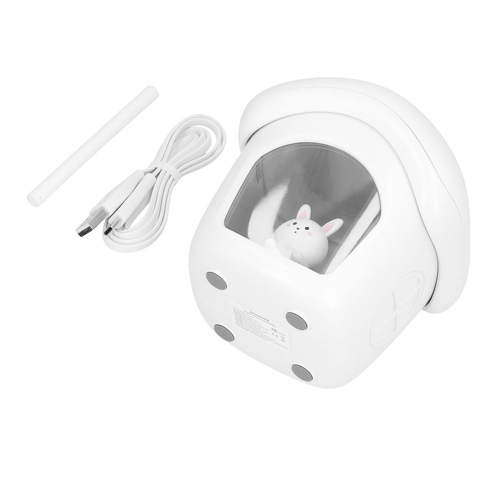 Air Humidifier USB Charging 2 Gears Smart Portable Desk Humidifier with 350ml Visible Water TankWhite - Image 3
