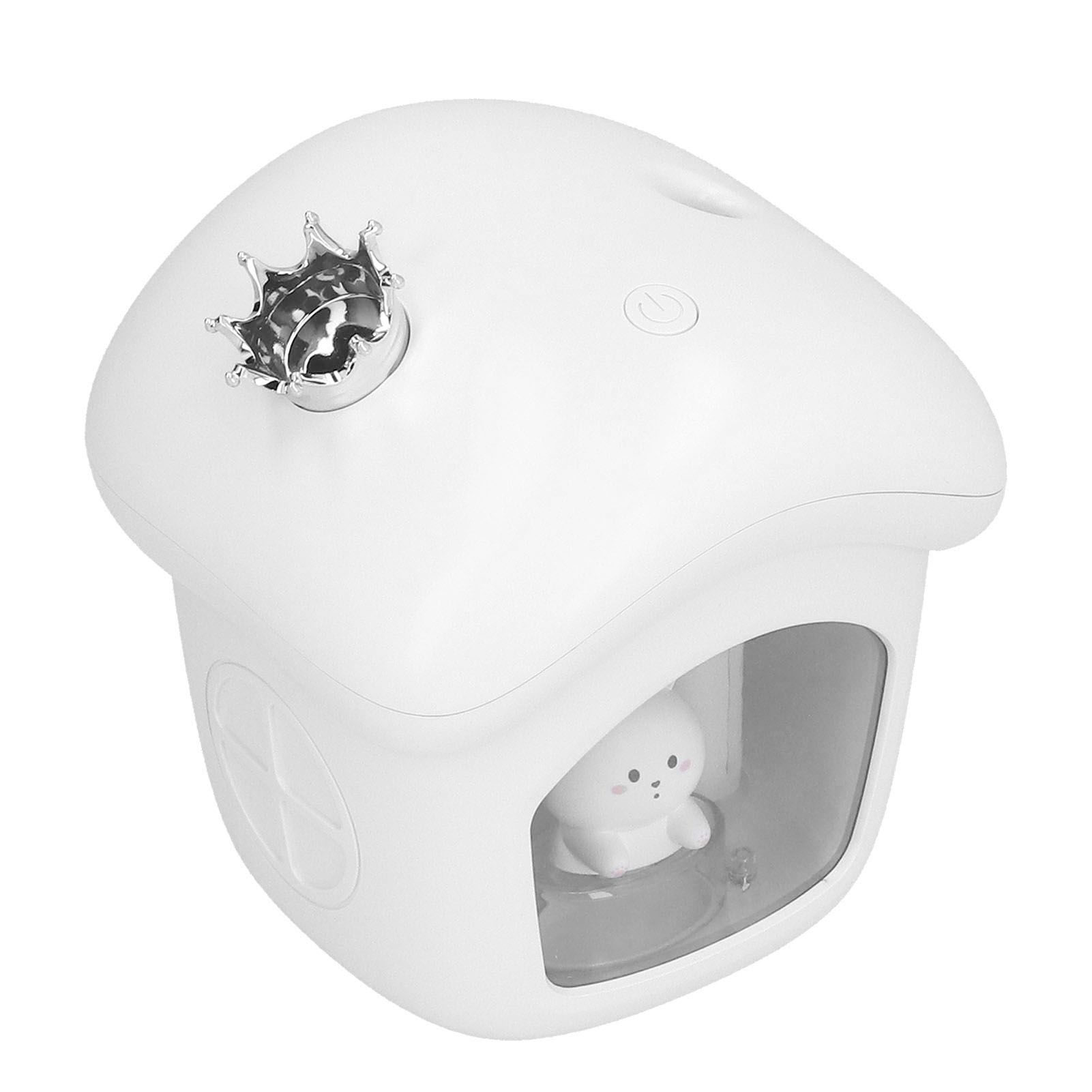 Air Humidifier USB Charging 2 Gears Smart Portable Desk Humidifier with 350ml Visible Water TankWhite - Image 6