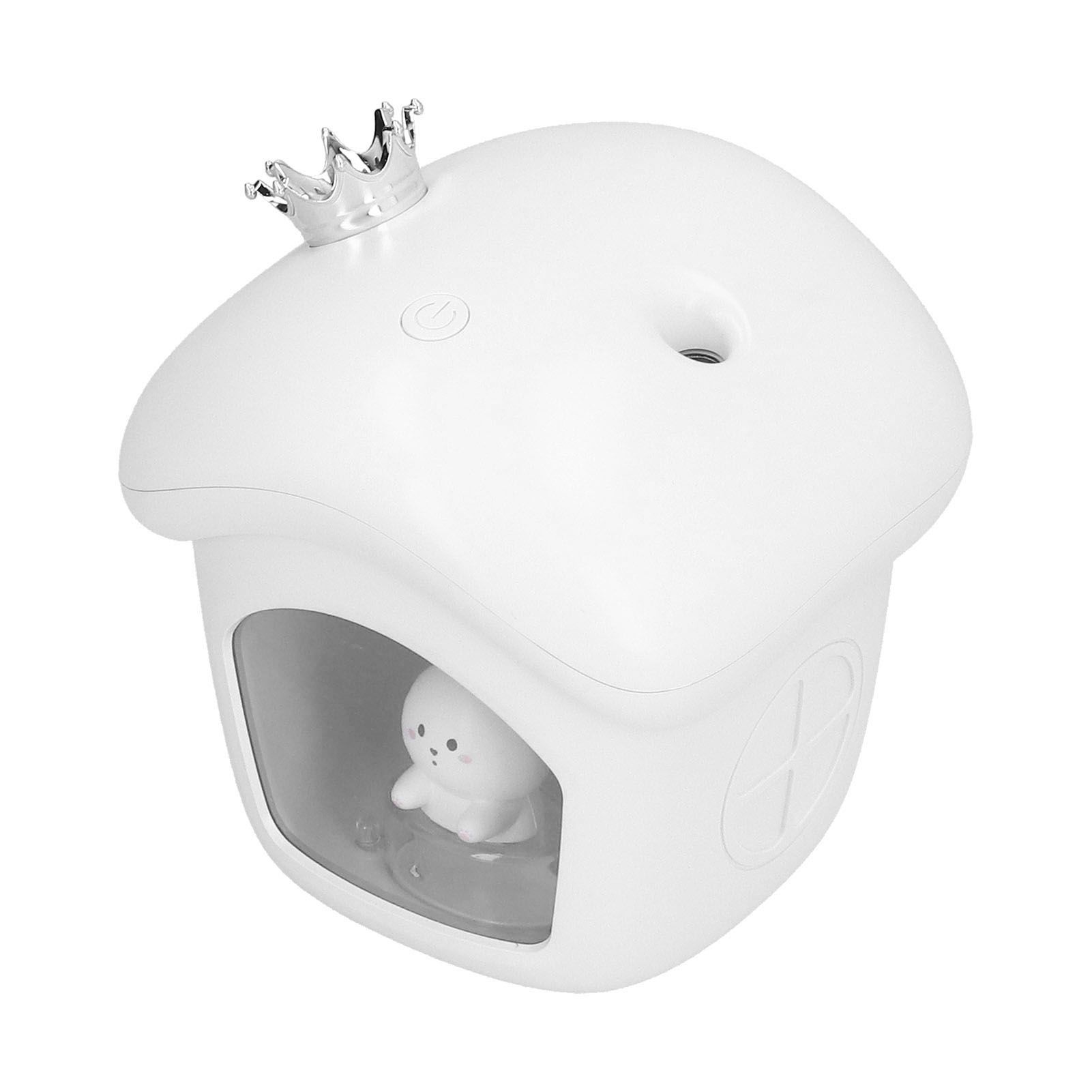 Air Humidifier USB Charging 2 Gears Smart Portable Desk Humidifier with 350ml Visible Water TankWhite - Image 7