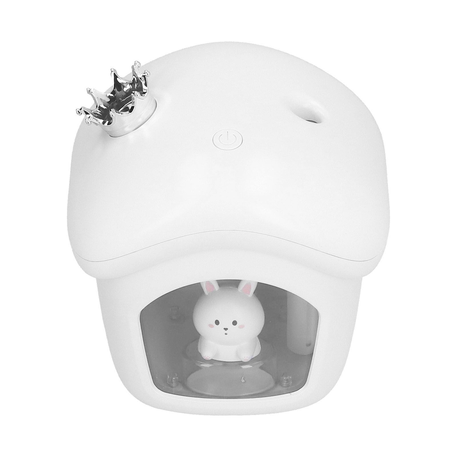 Air Humidifier USB Charging 2 Gears Smart Portable Desk Humidifier with 350ml Visible Water TankWhite - Image 8