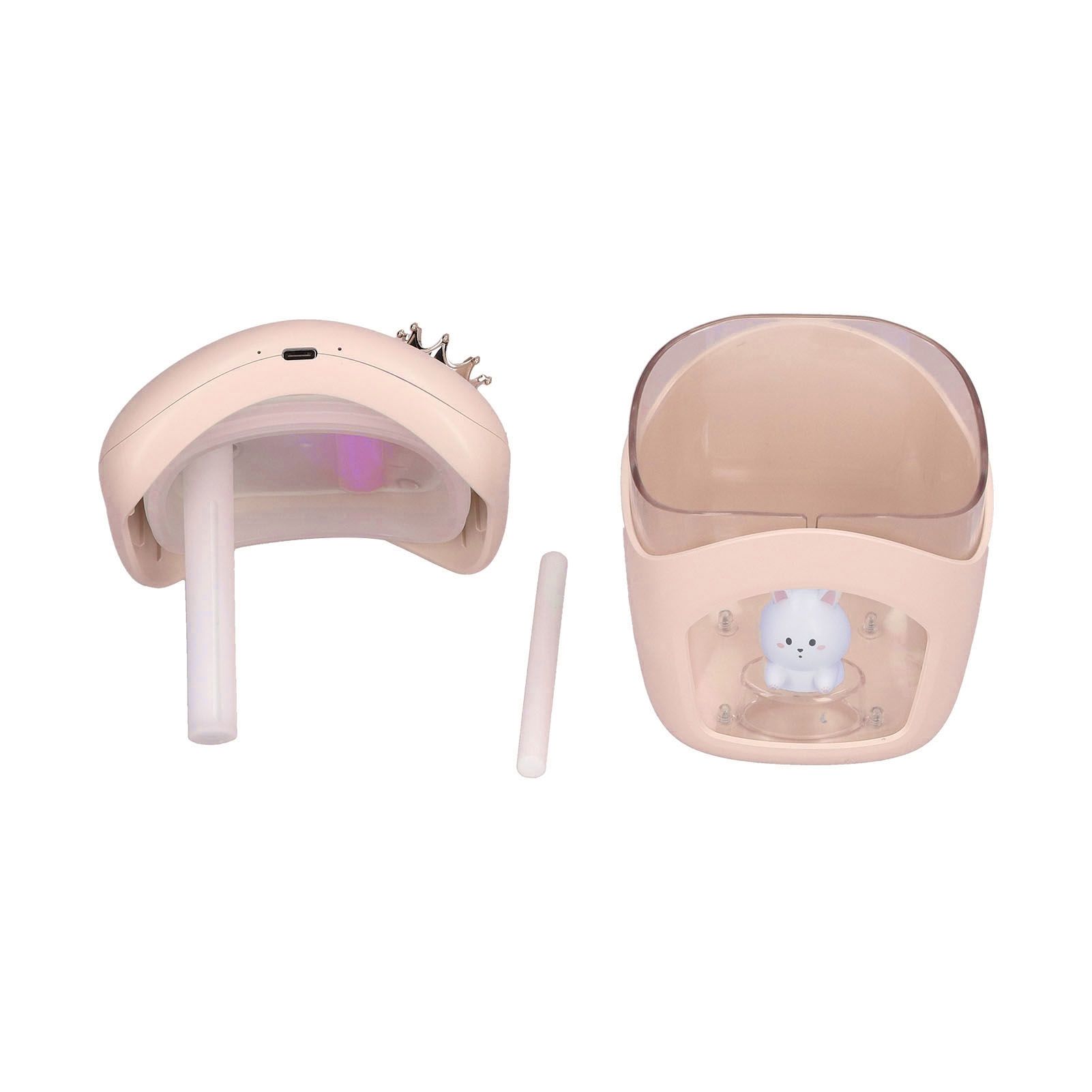 Air Humidifier USB Charging 2 Gears Smart Portable Desk Humidifier with 350ml Visible Water TankPink - Image 4