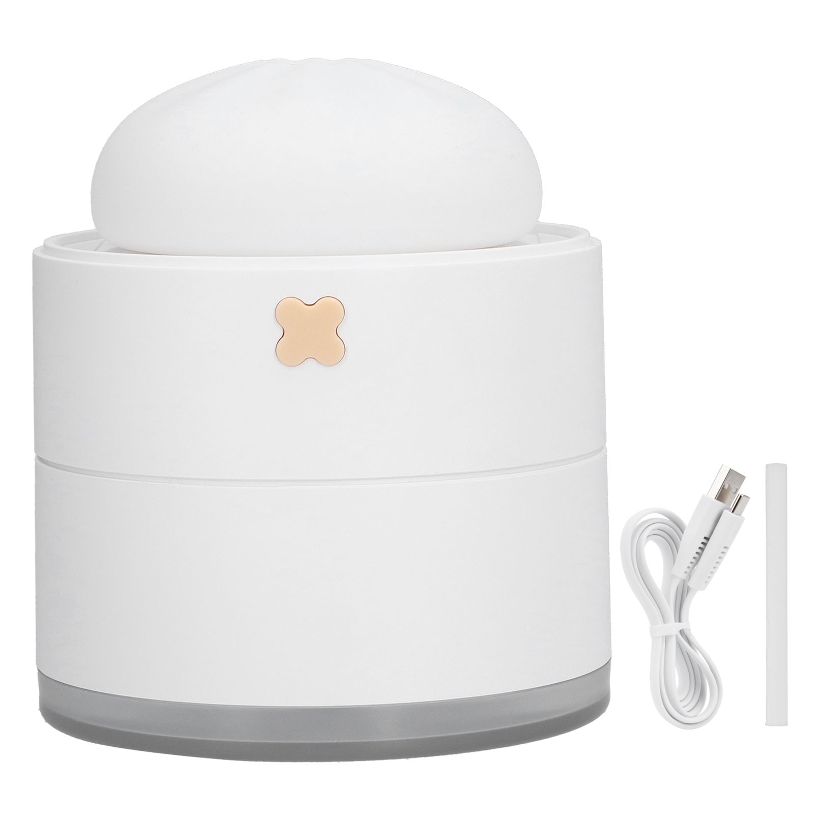 400ml Steamed Bun Shape Air Humidifier 2 Gears Adjustable Desktop Humidifier USB PoweredWhite - Image 1