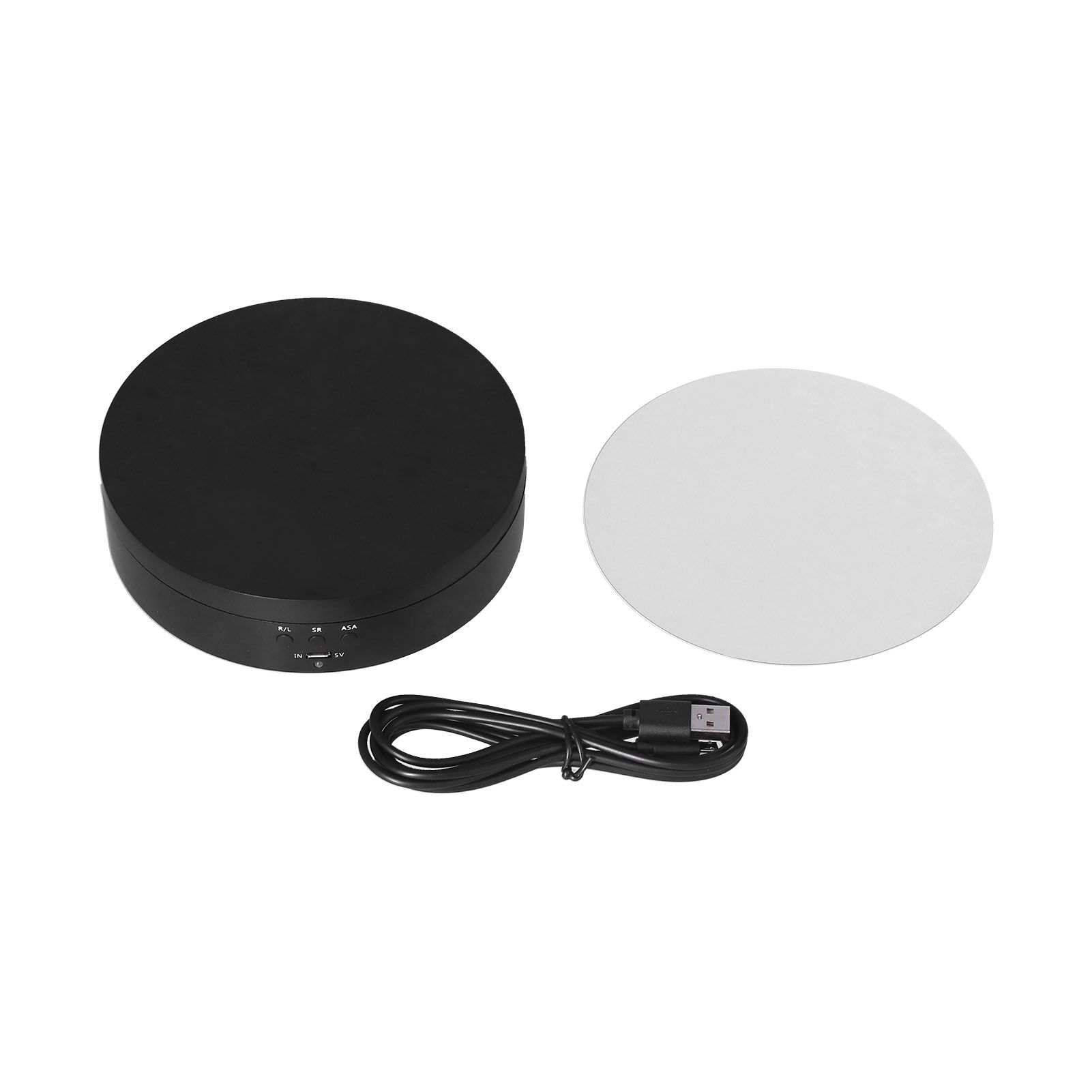 Motorized Rotating Display Stand 138mm Electric Rotating Turntable 3 Speed Adjustable USB Powered Jewelry Display BracketBlack - Image 1