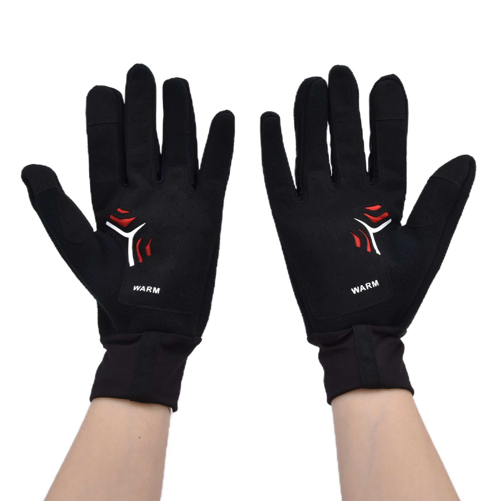 Cycling Gloves Touch Sensitive Waterproof Black Non Slip Windproof Gloves for Outdoor Cycling TravelM - Image 5