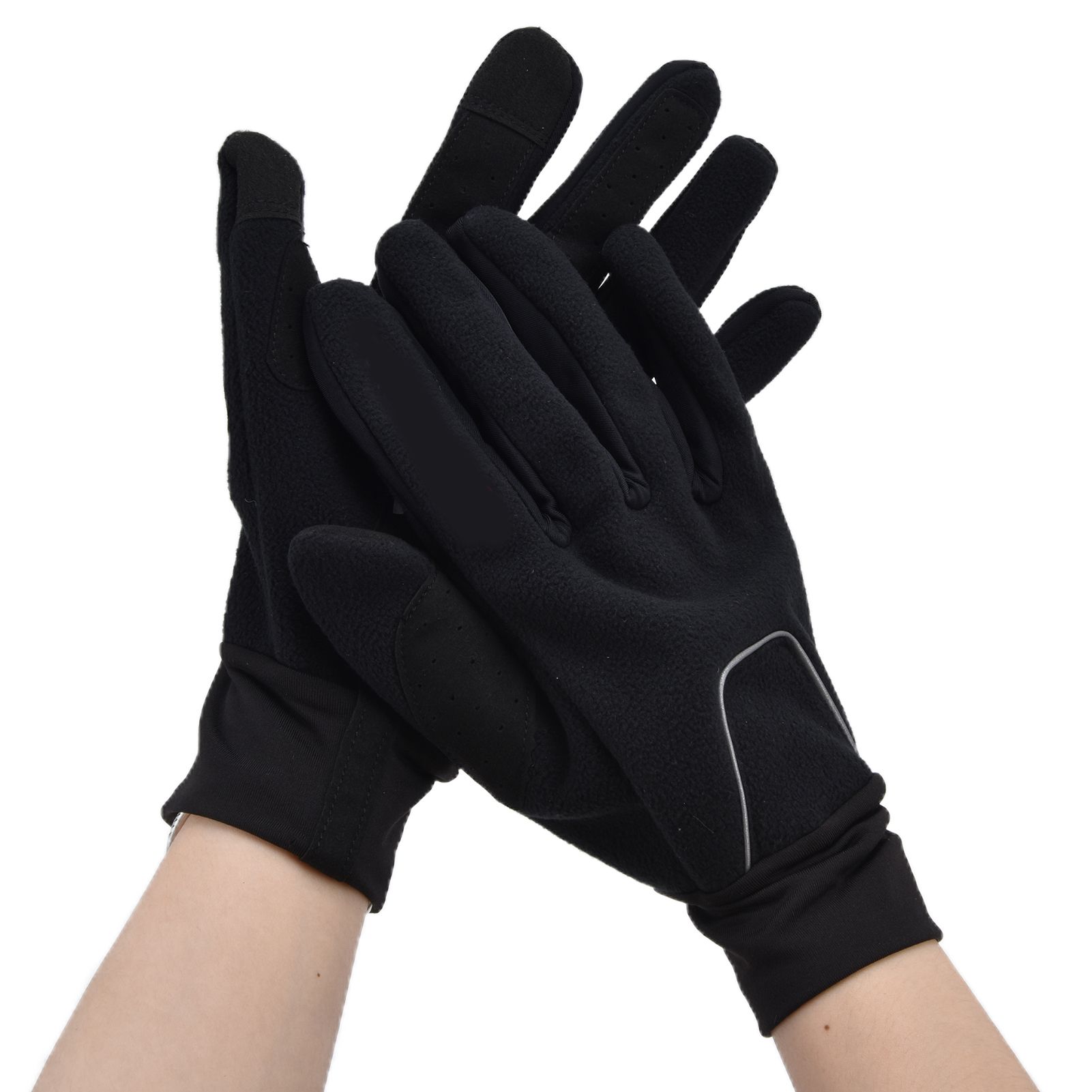 Cycling Gloves Touch Sensitive Waterproof Black Non Slip Windproof Gloves for Outdoor Cycling TravelM - Image 7