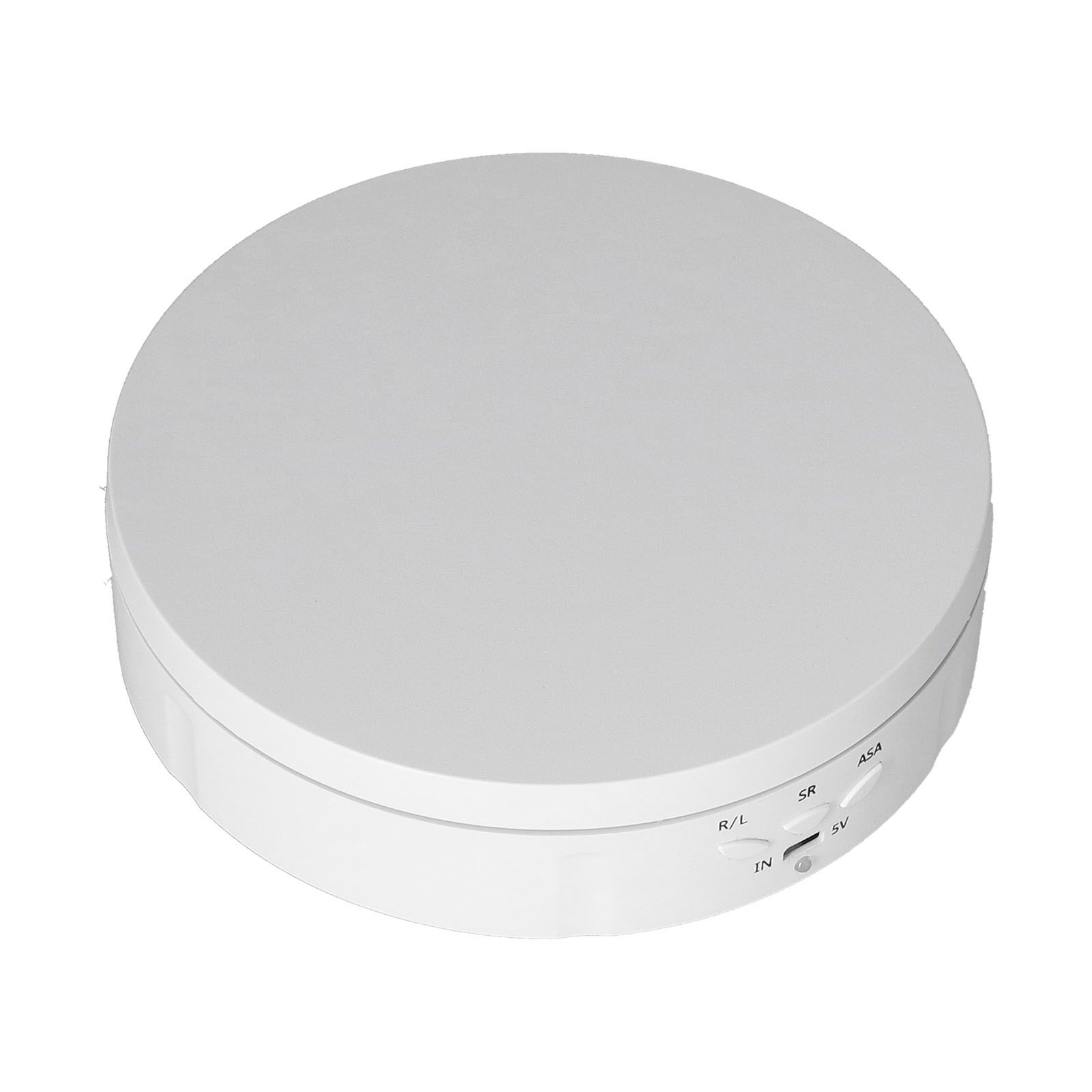 145mm 360° Round Auto Rotating Display Stand 3 Speed Control USB Powered Jewelry Turntable for ExhibitionWhite - Image 2