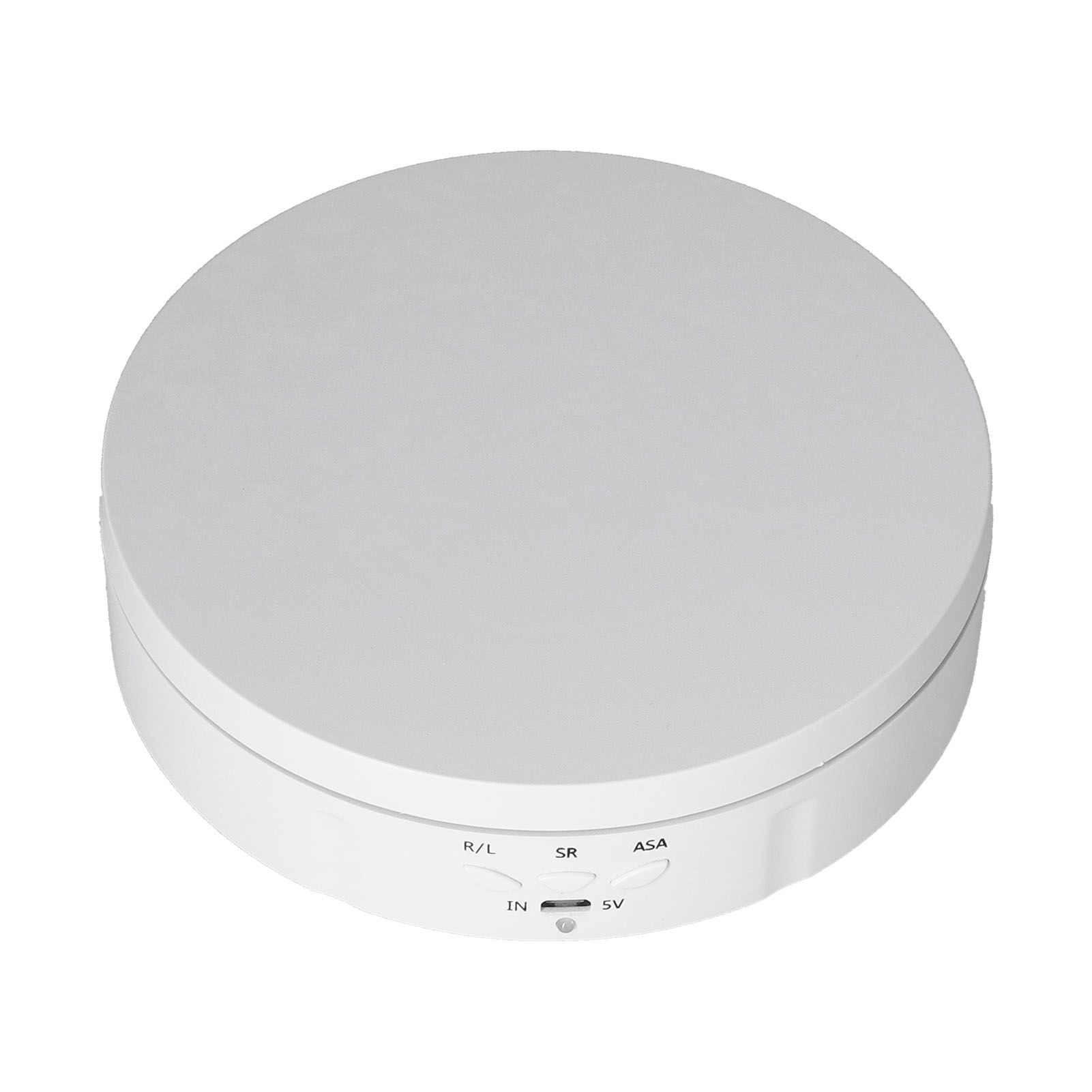 145mm 360° Round Auto Rotating Display Stand 3 Speed Control USB Powered Jewelry Turntable for ExhibitionWhite - Image 3