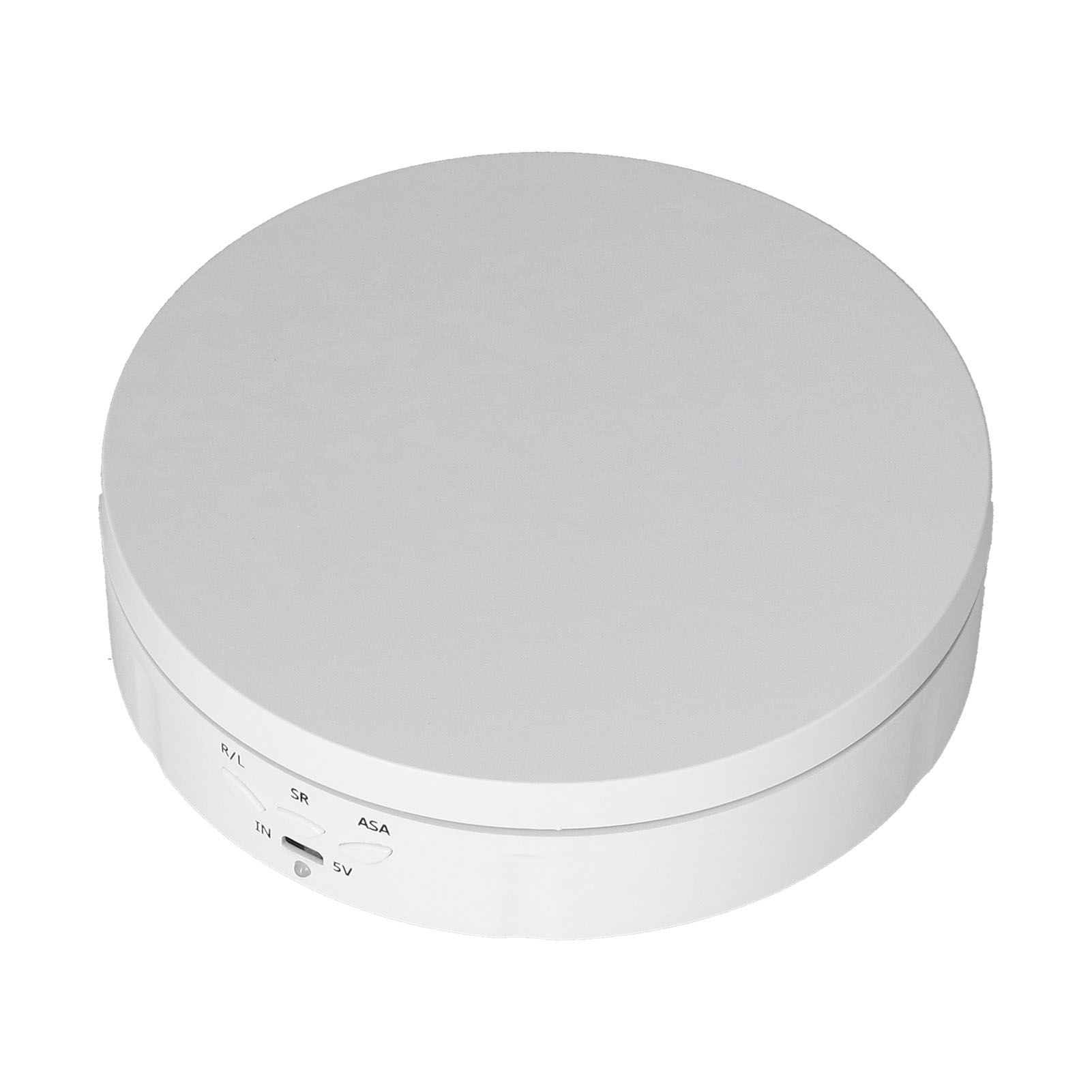 145mm 360° Round Auto Rotating Display Stand 3 Speed Control USB Powered Jewelry Turntable for ExhibitionWhite - Image 4