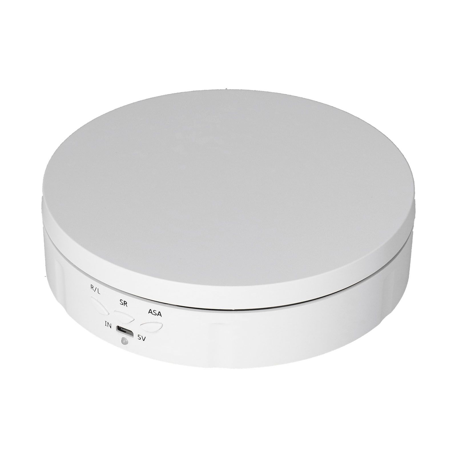 145mm 360° Round Auto Rotating Display Stand 3 Speed Control USB Powered Jewelry Turntable for ExhibitionWhite - Image 5