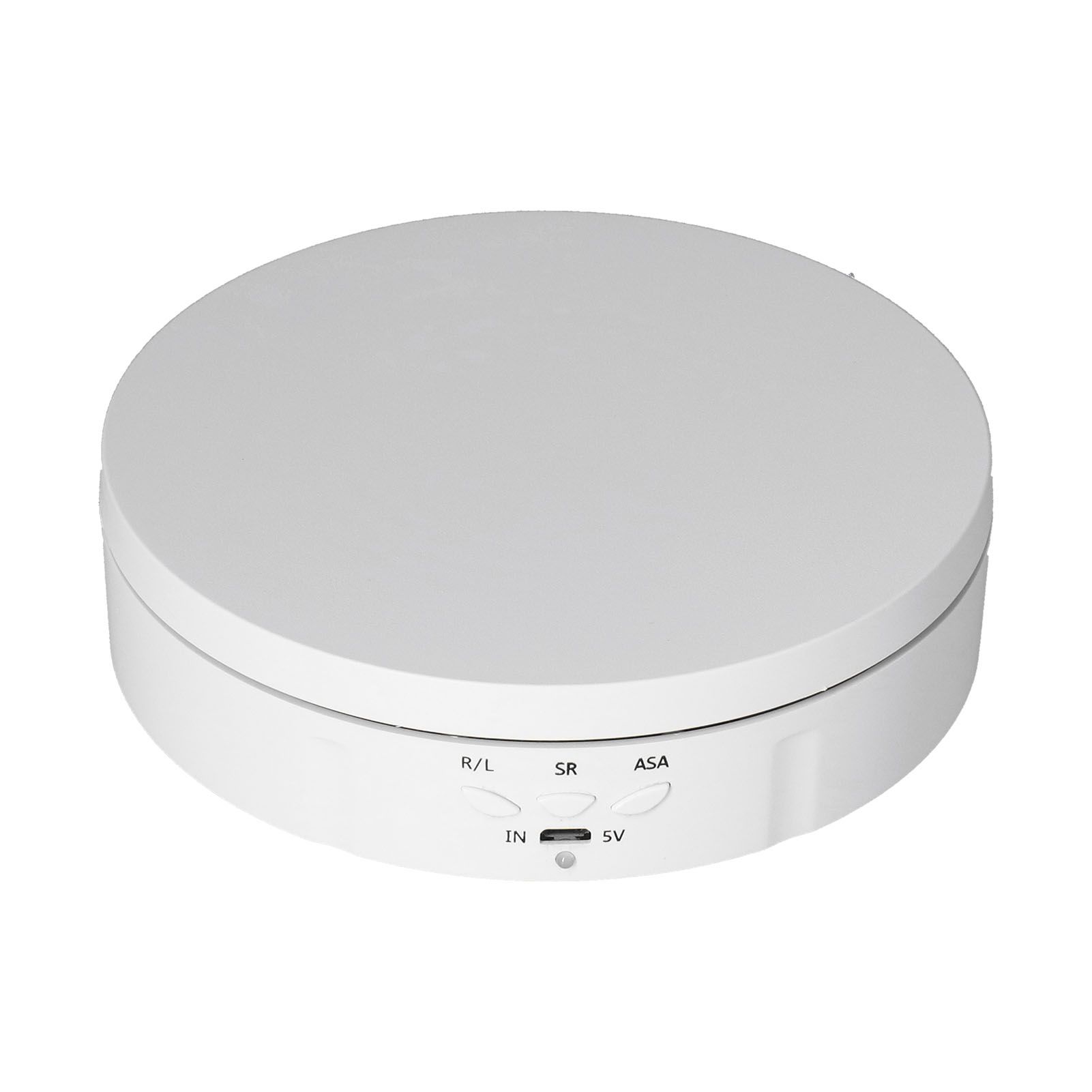145mm 360° Round Auto Rotating Display Stand 3 Speed Control USB Powered Jewelry Turntable for ExhibitionWhite - Image 6