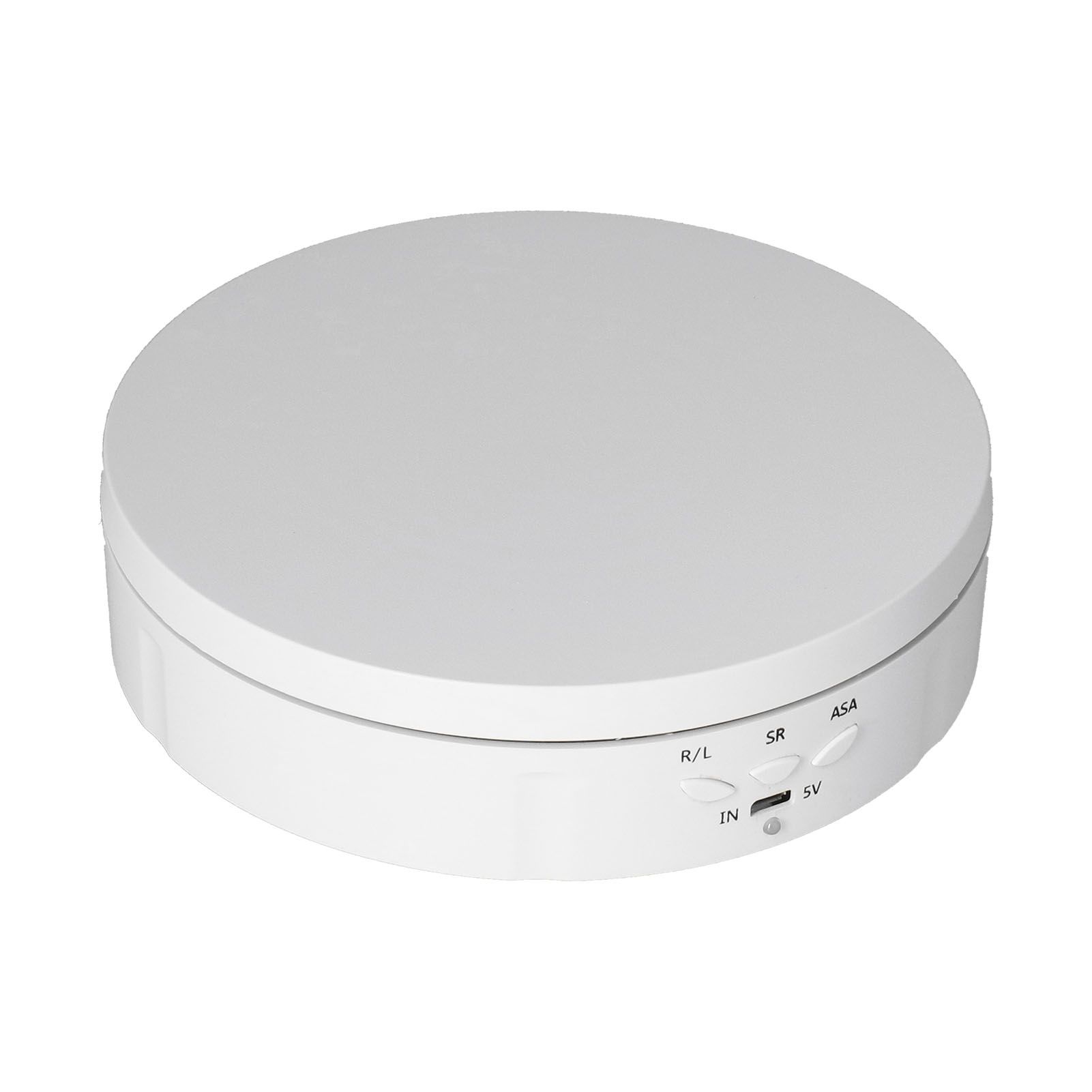 145mm 360° Round Auto Rotating Display Stand 3 Speed Control USB Powered Jewelry Turntable for ExhibitionWhite - Image 7
