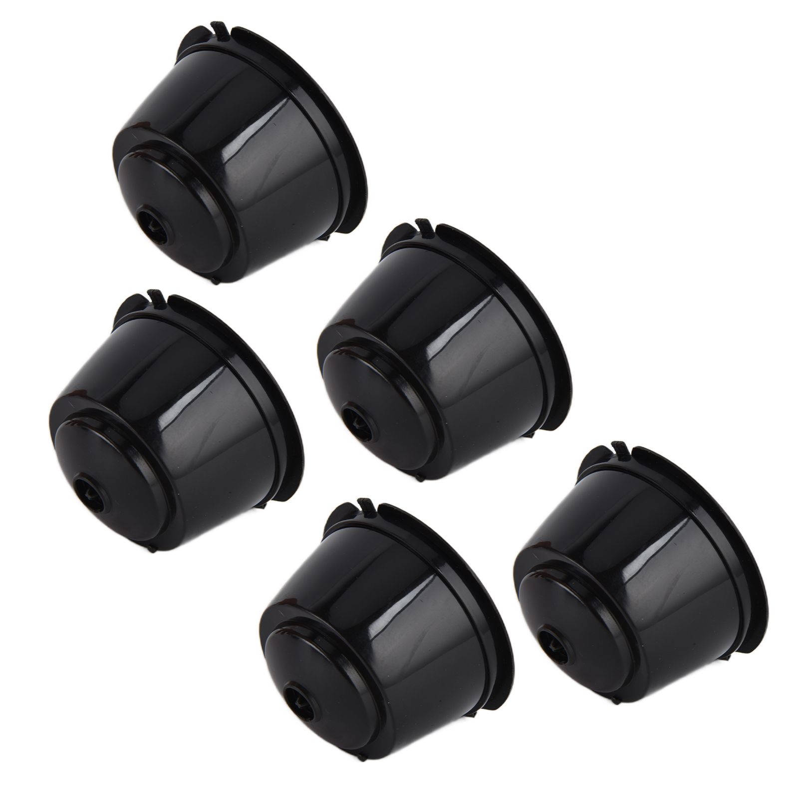 5Pcs 50ml Coffee Capsule Reusable Coffee Filter Cup with Spoon for DOLCE GUSTO Coffee MachineBlack - Image 2