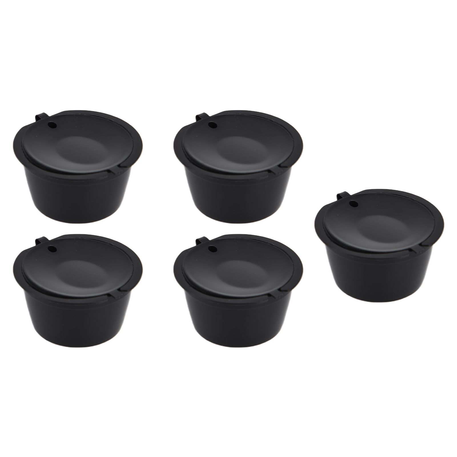 5Pcs 50ml Coffee Capsule Reusable Coffee Filter Cup with Spoon for DOLCE GUSTO Coffee MachineBlack - Image 4