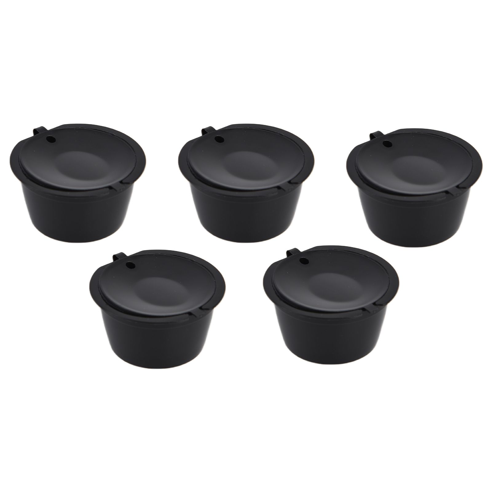 5Pcs 50ml Coffee Capsule Reusable Coffee Filter Cup with Spoon for DOLCE GUSTO Coffee MachineBlack - Image 5