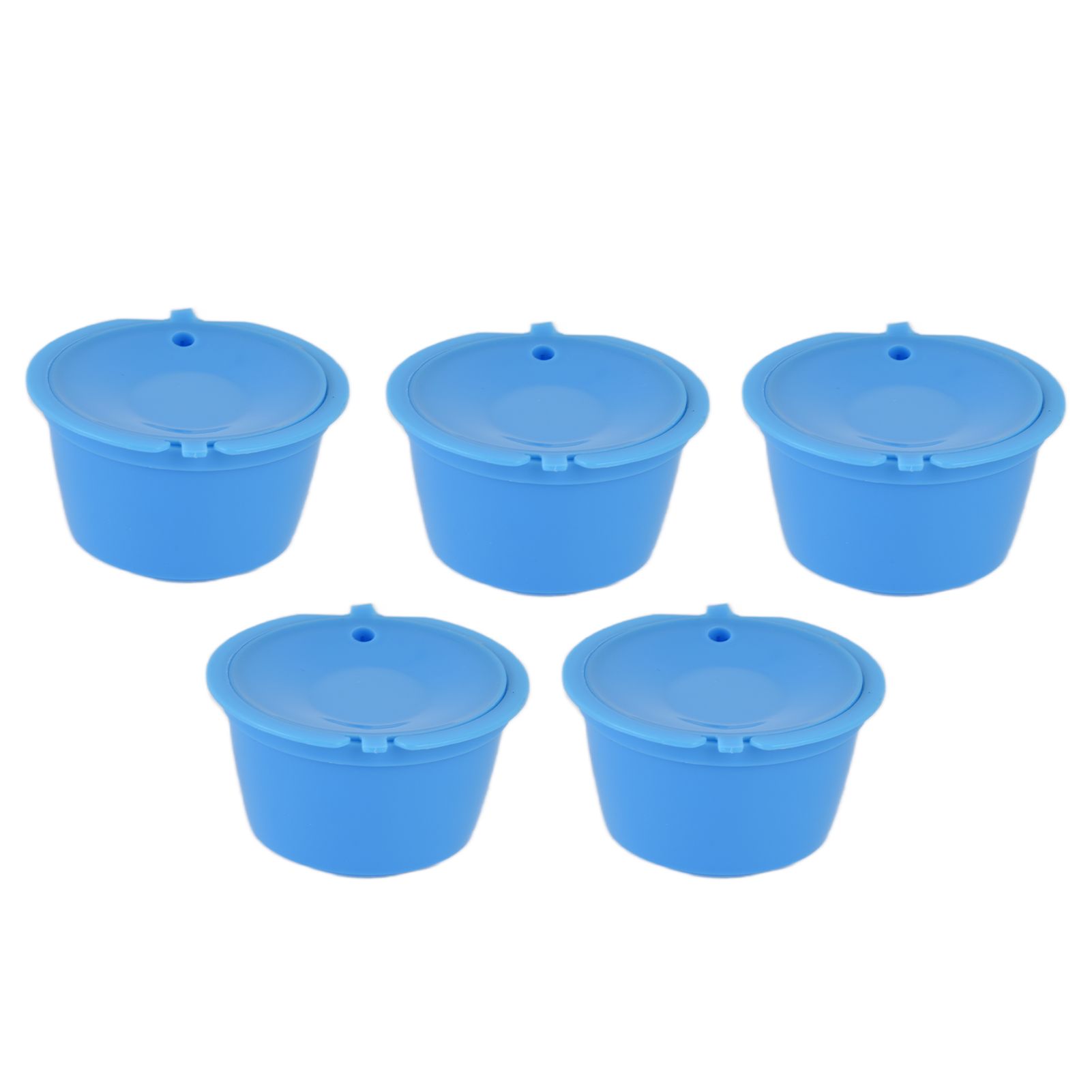 5Pcs 50ml Coffee Capsule Reusable Coffee Filter Cup with Spoon for DOLCE GUSTO Coffee MachineBlue - Image 2
