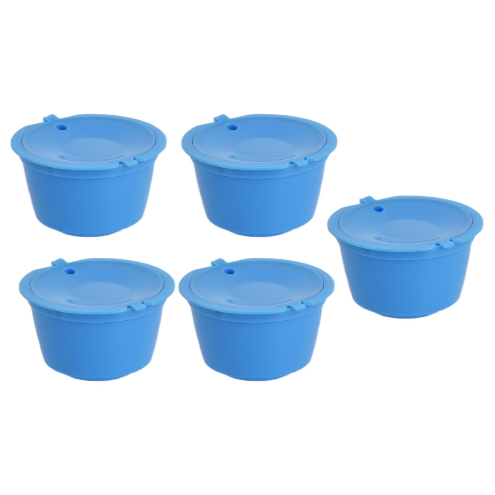 5Pcs 50ml Coffee Capsule Reusable Coffee Filter Cup with Spoon for DOLCE GUSTO Coffee MachineBlue - Image 5