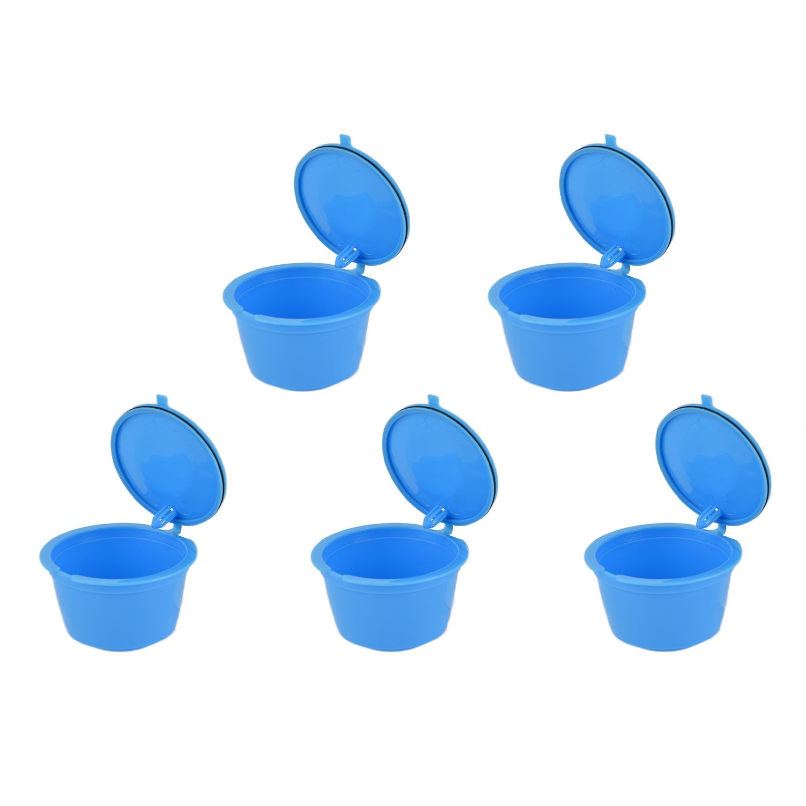 5Pcs 50ml Coffee Capsule Reusable Coffee Filter Cup with Spoon for DOLCE GUSTO Coffee MachineBlue - Image 7
