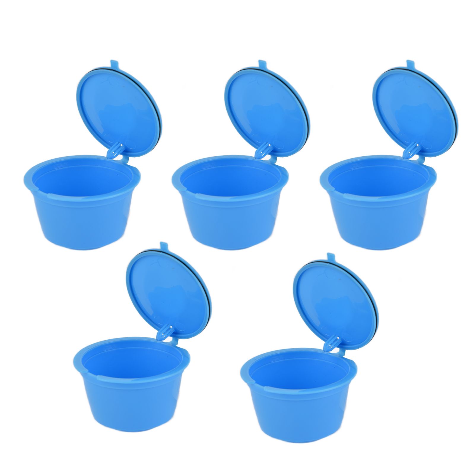 5Pcs 50ml Coffee Capsule Reusable Coffee Filter Cup with Spoon for DOLCE GUSTO Coffee MachineBlue - Image 8