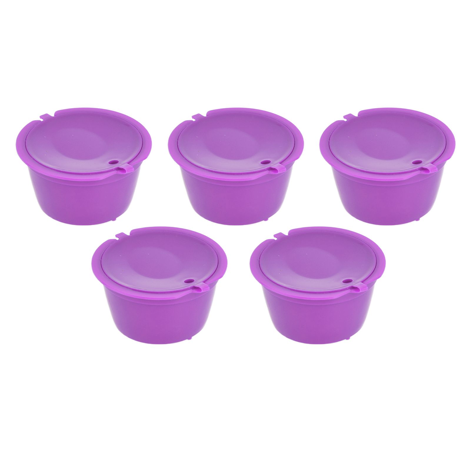 5Pcs 50ml Coffee Capsule Reusable Coffee Filter Cup with Spoon for DOLCE GUSTO Coffee MachinePurple - Image 5