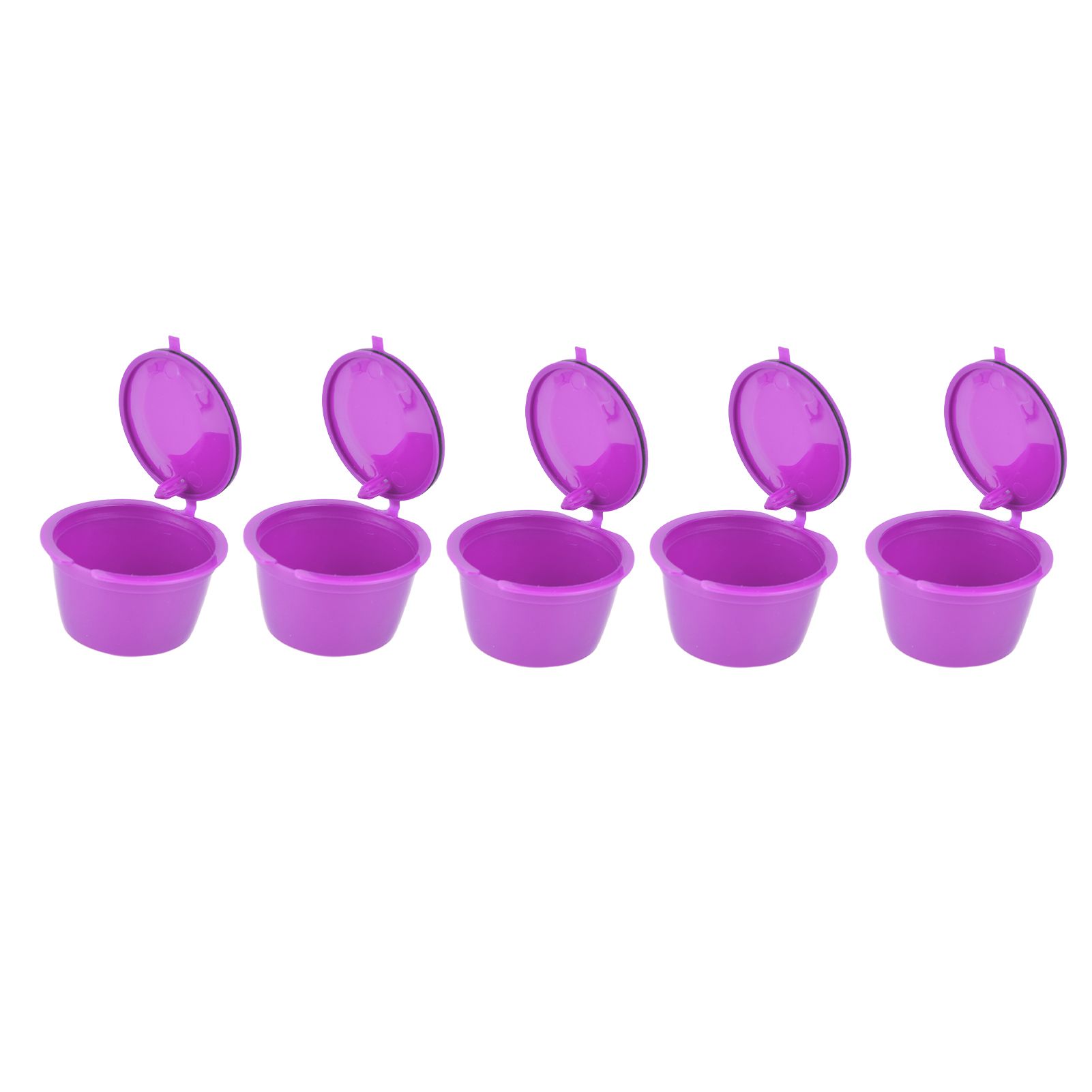 5Pcs 50ml Coffee Capsule Reusable Coffee Filter Cup with Spoon for DOLCE GUSTO Coffee MachinePurple - Image 7