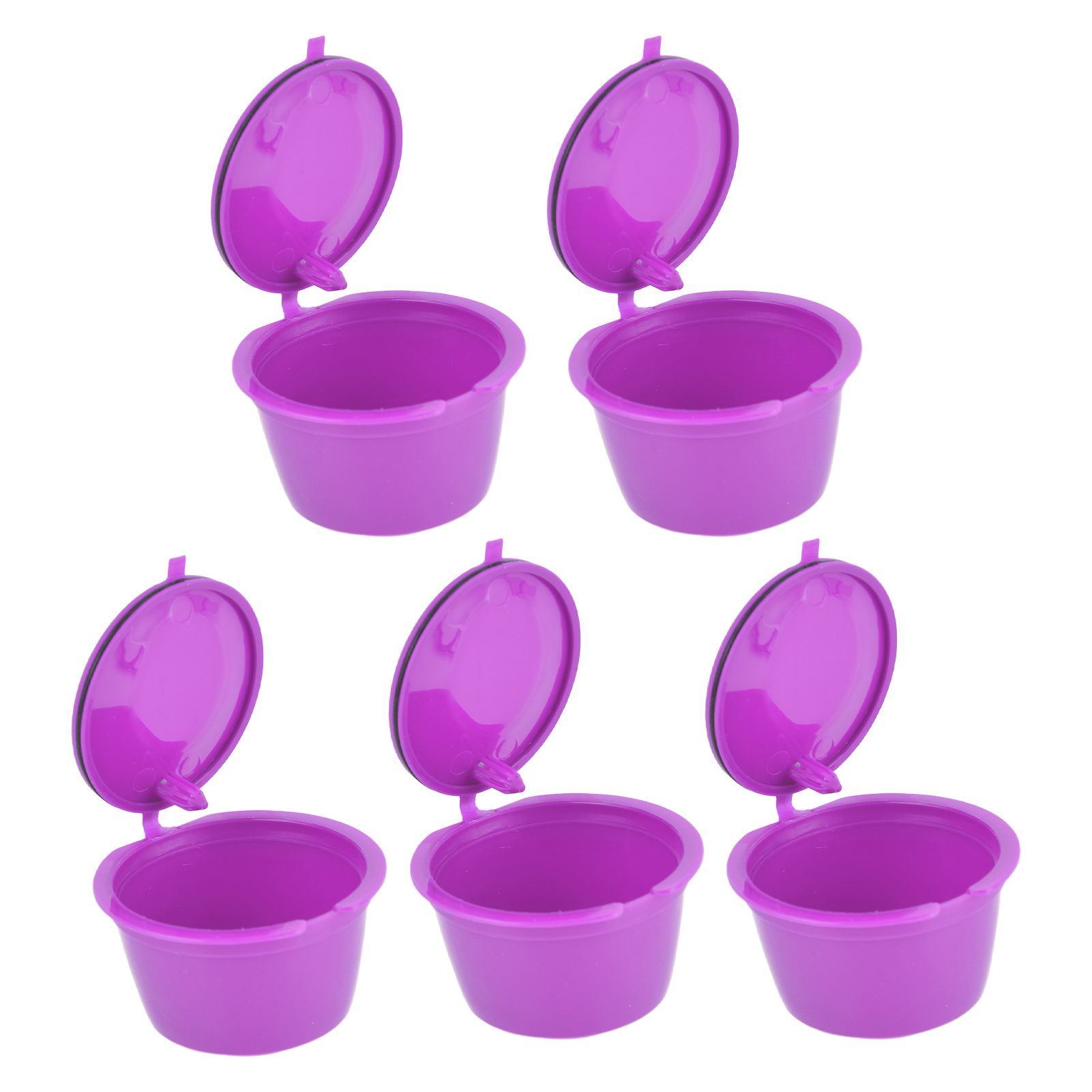 5Pcs 50ml Coffee Capsule Reusable Coffee Filter Cup with Spoon for DOLCE GUSTO Coffee MachinePurple - Image 8