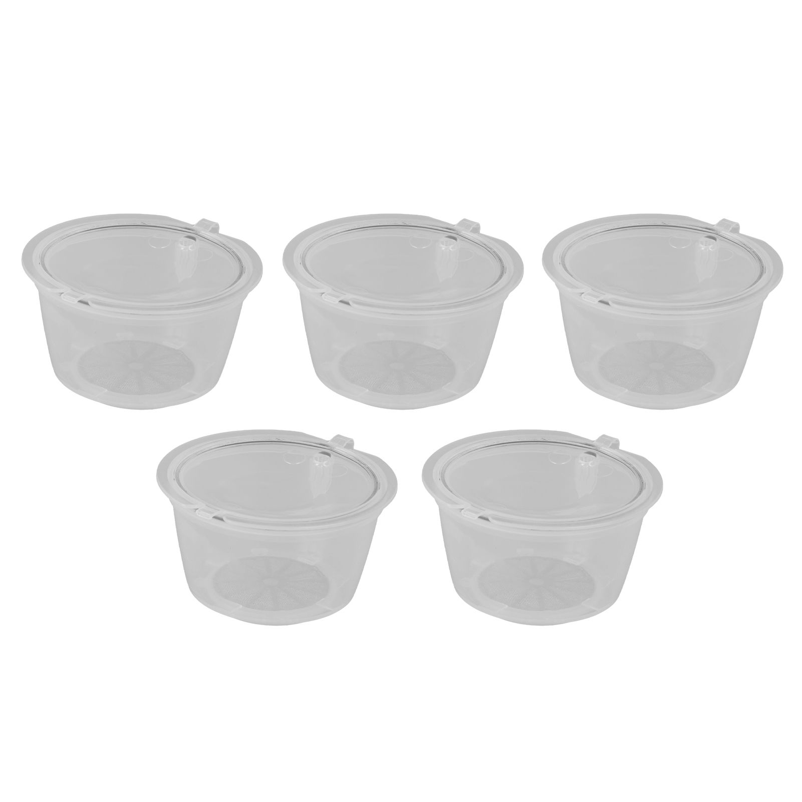 5Pcs 50ml Coffee Capsule Reusable Coffee Filter Cup with Spoon for DOLCE GUSTO Coffee MachineTransparent - Image 4