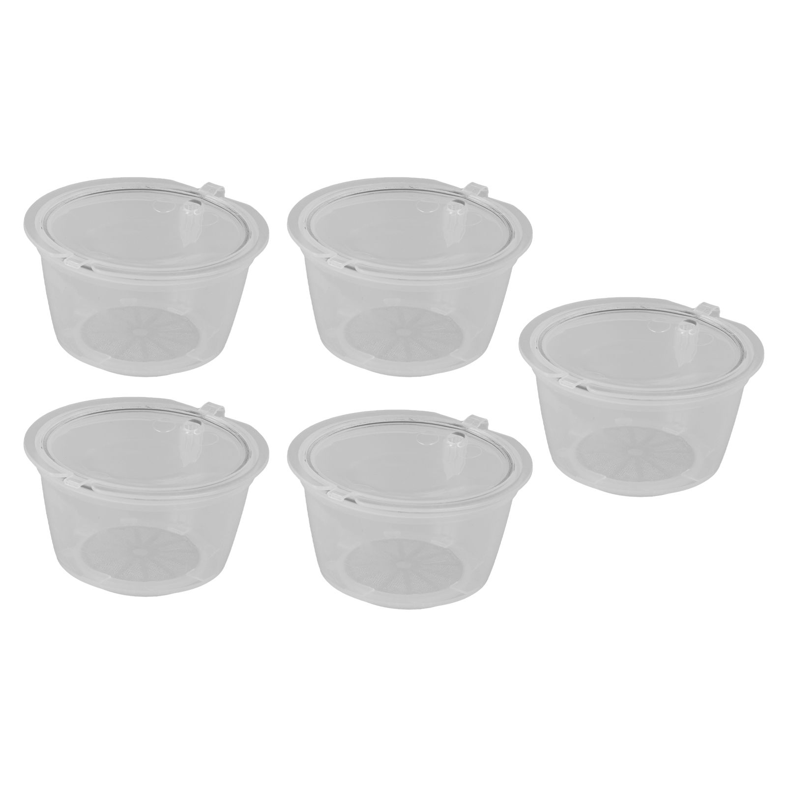 5Pcs 50ml Coffee Capsule Reusable Coffee Filter Cup with Spoon for DOLCE GUSTO Coffee MachineTransparent - Image 5