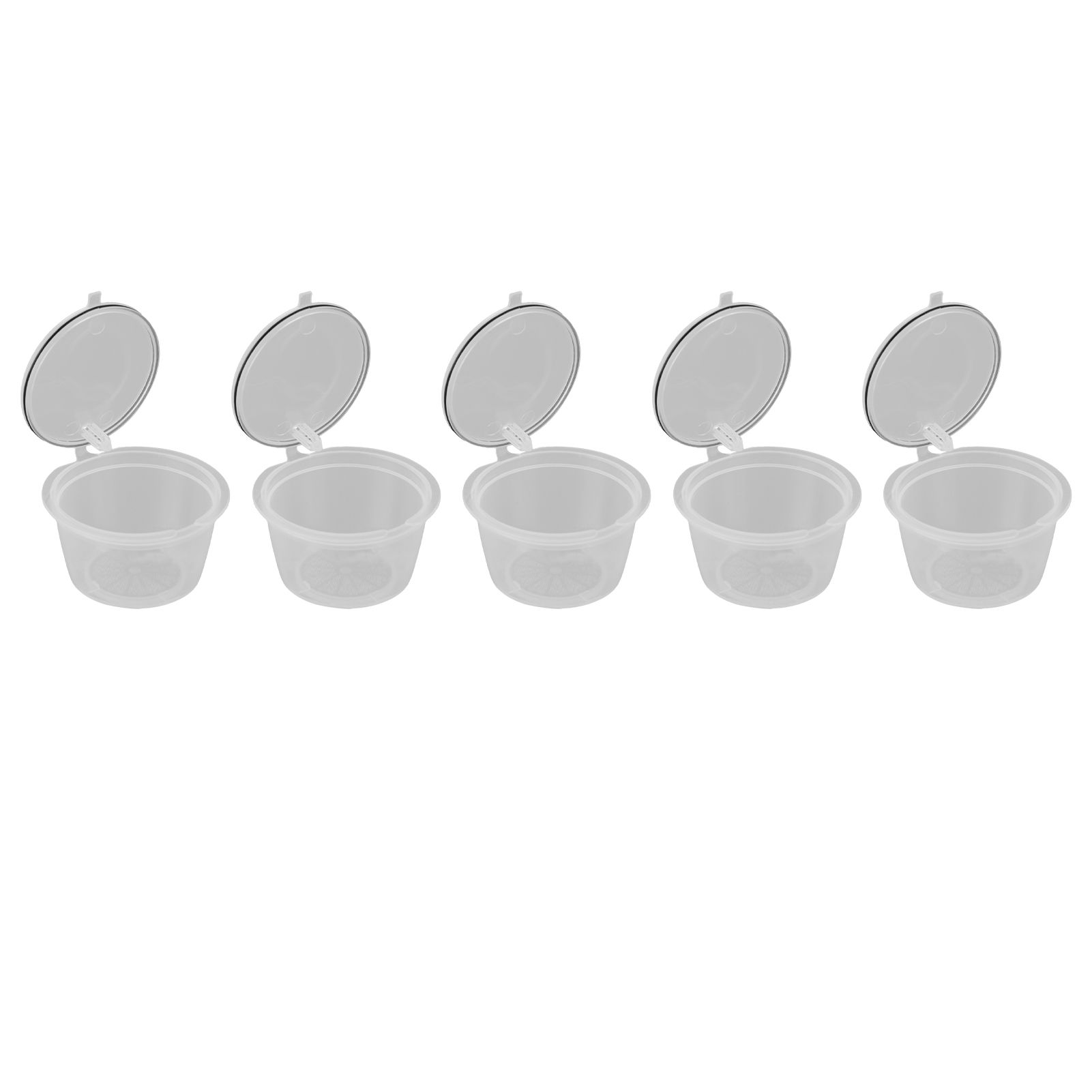 5Pcs 50ml Coffee Capsule Reusable Coffee Filter Cup with Spoon for DOLCE GUSTO Coffee MachineTransparent - Image 6