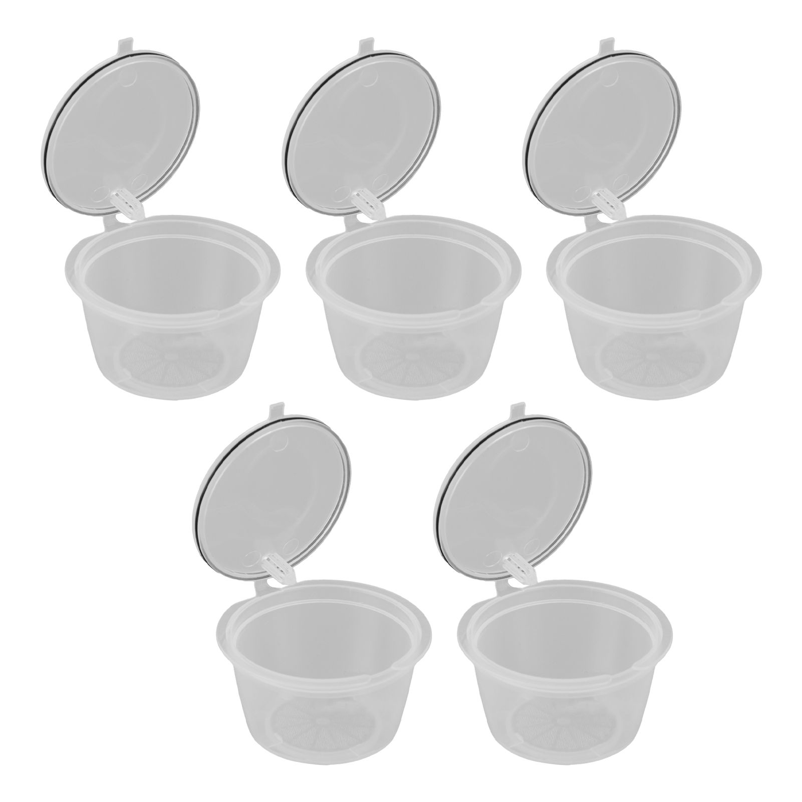 5Pcs 50ml Coffee Capsule Reusable Coffee Filter Cup with Spoon for DOLCE GUSTO Coffee MachineTransparent - Image 7
