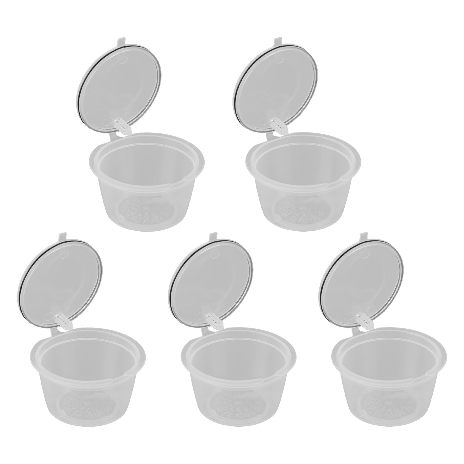 5Pcs 50ml Coffee Capsule Reusable Coffee Filter Cup with Spoon for DOLCE GUSTO Coffee MachineTransparent - Image 8