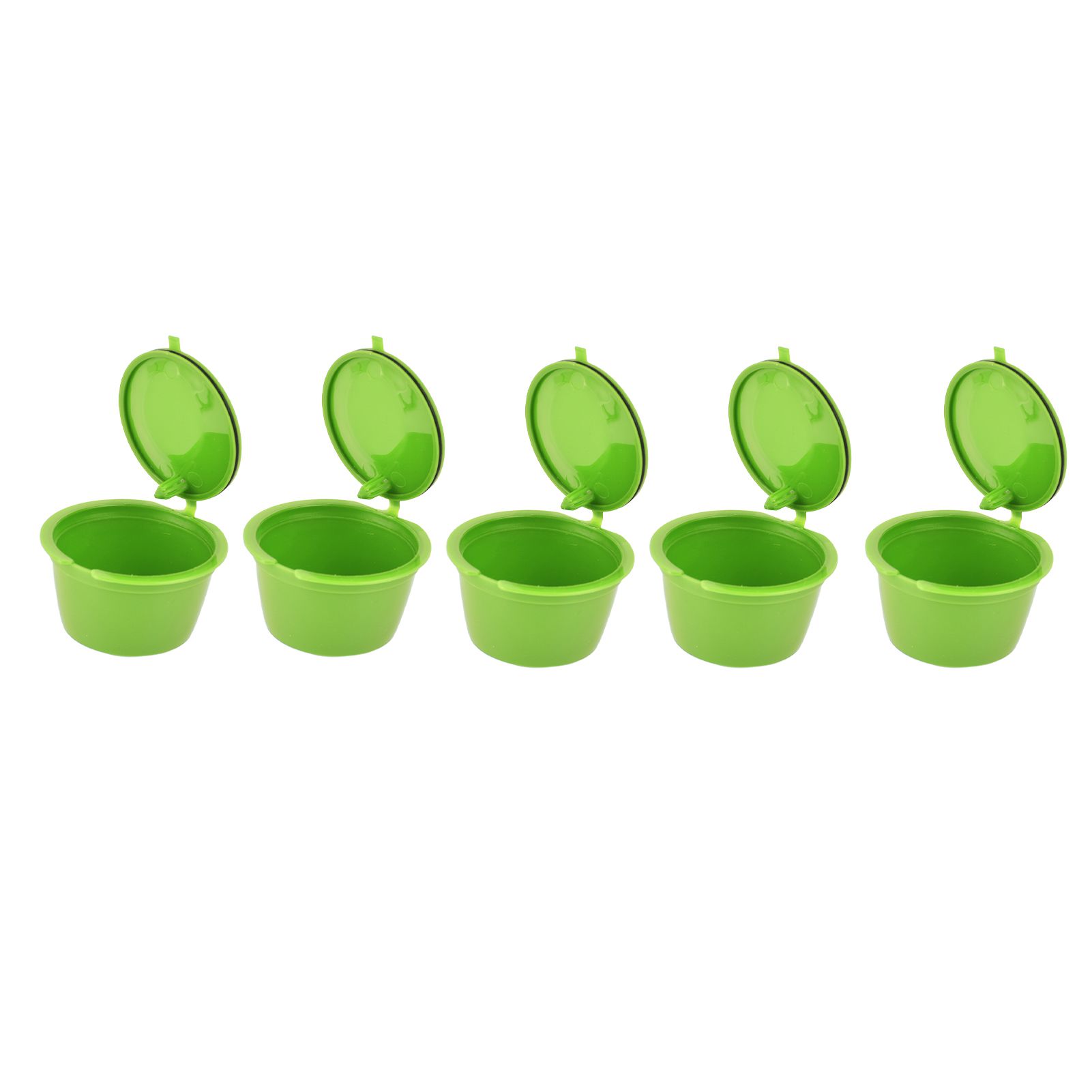 5Pcs 50ml Coffee Capsule Reusable Coffee Filter Cup with Spoon for DOLCE GUSTO Coffee MachineGrass Green - Image 7