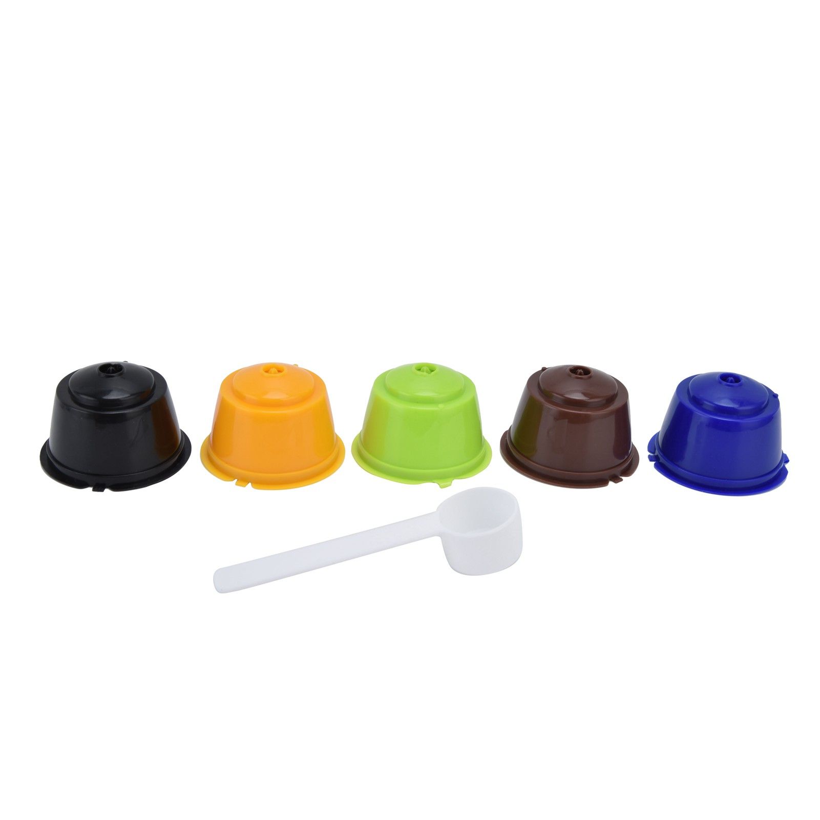 5Pcs Reusable Coffee Pod 50ml Refillable Coffee Capsule with Spoon Convenient to Use for Dolce Gusto - Image 1